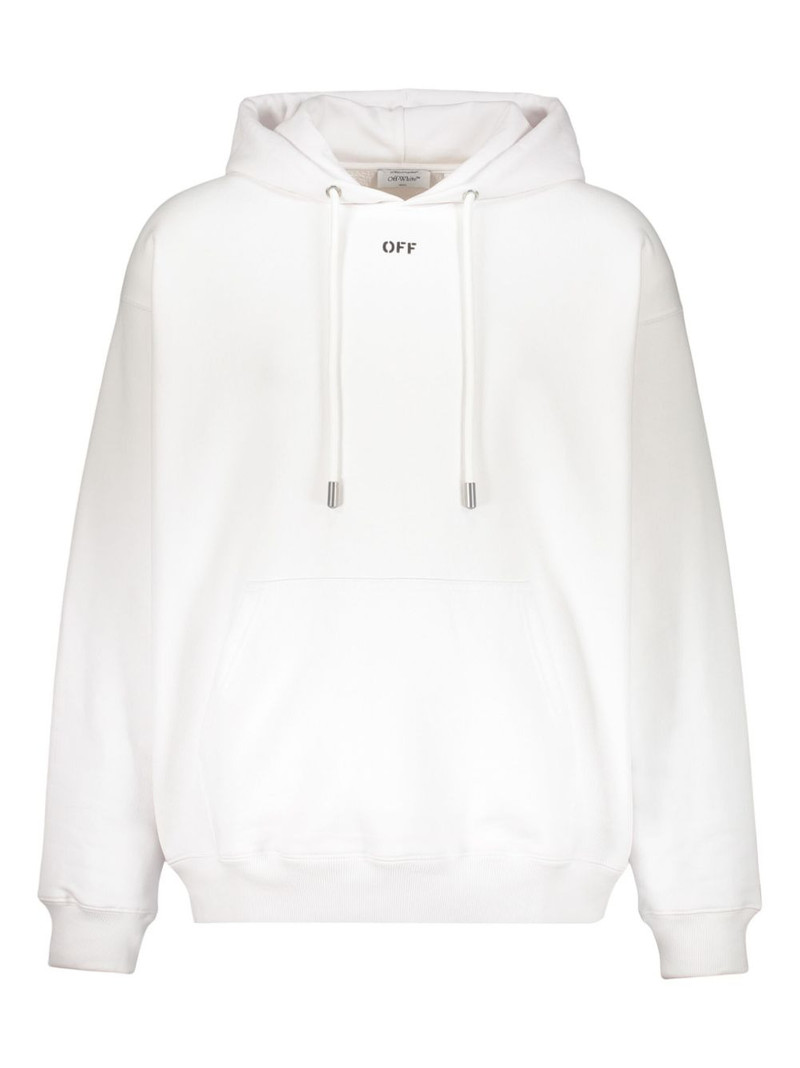 Arrow motif drawstring hoodie 1