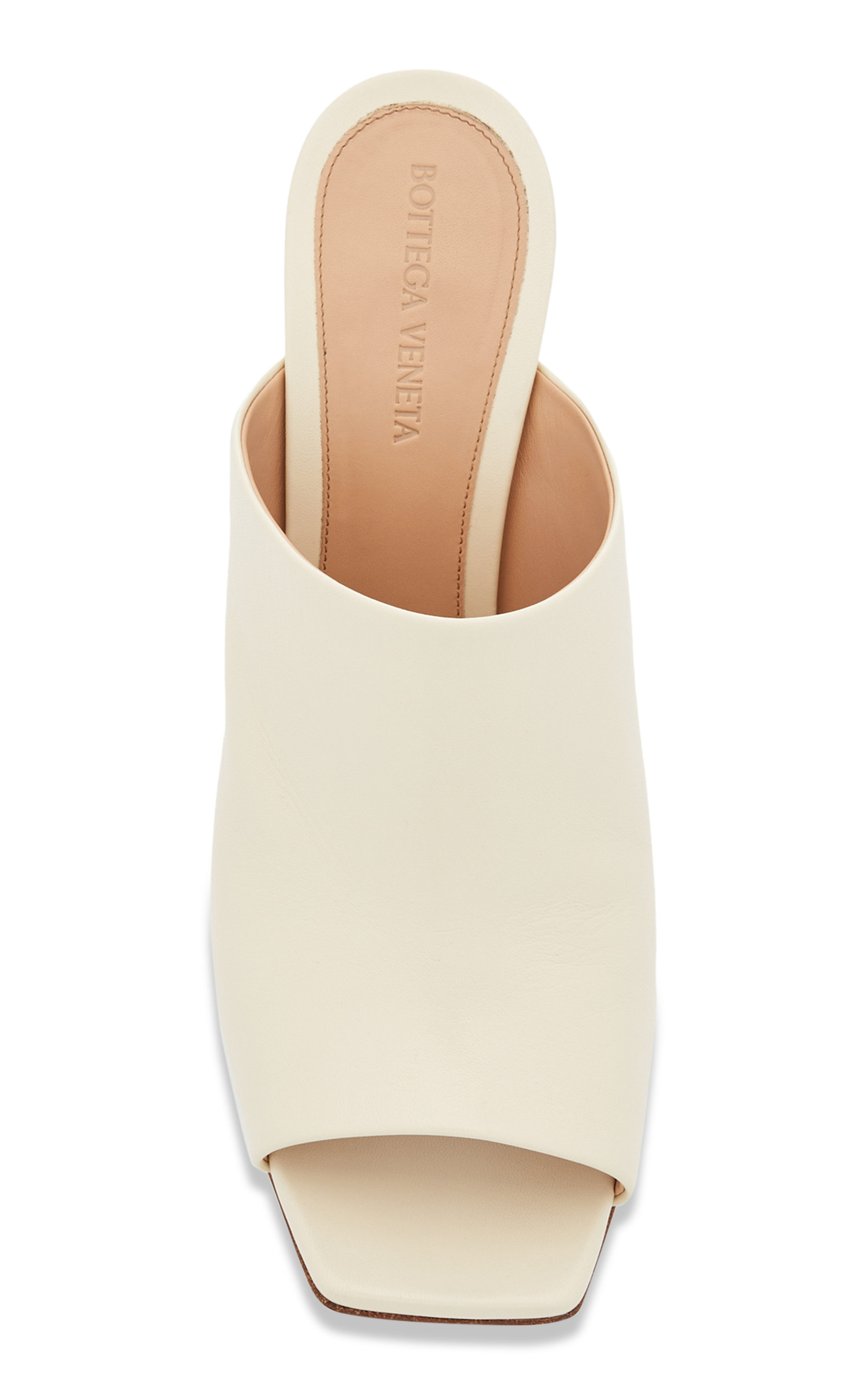 Knot-Detailed Leather Mules white - 3