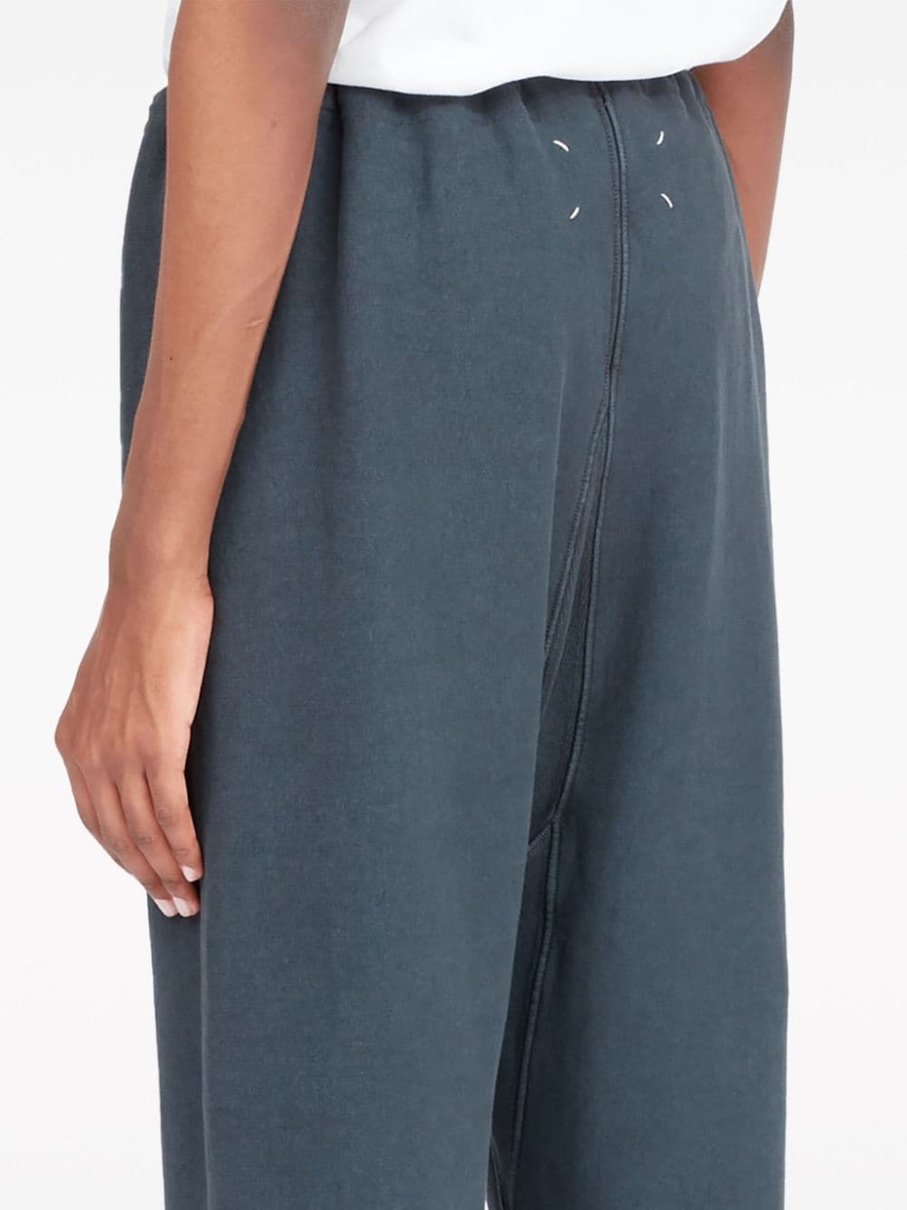 wide-leg cotton track pants - 6
