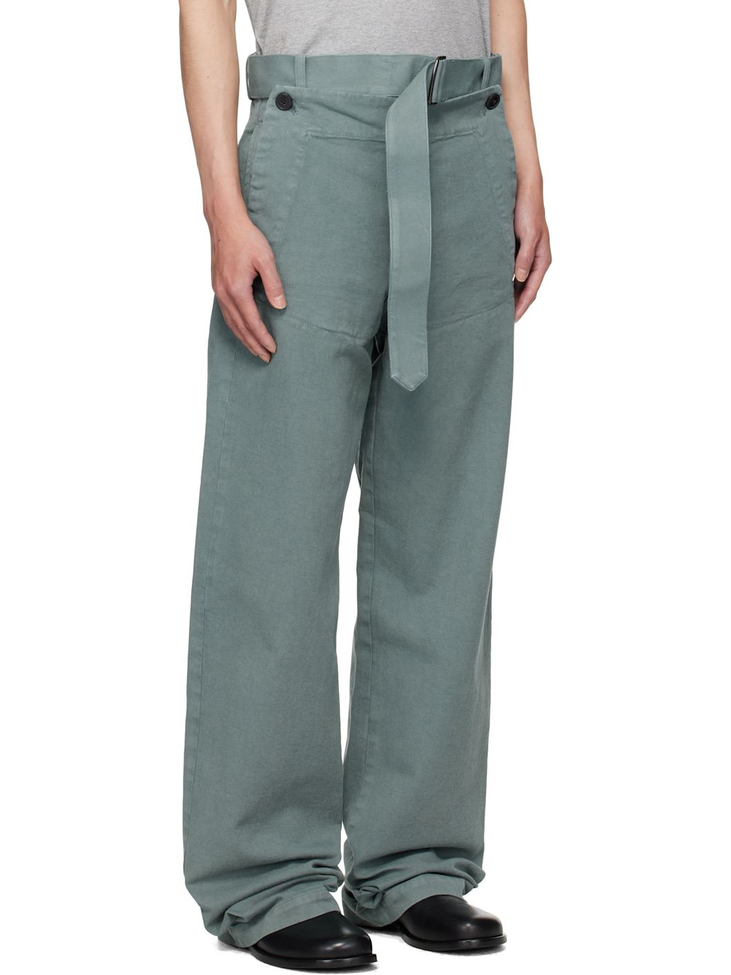 Blue Overdyed Sailor Trousers - 2
