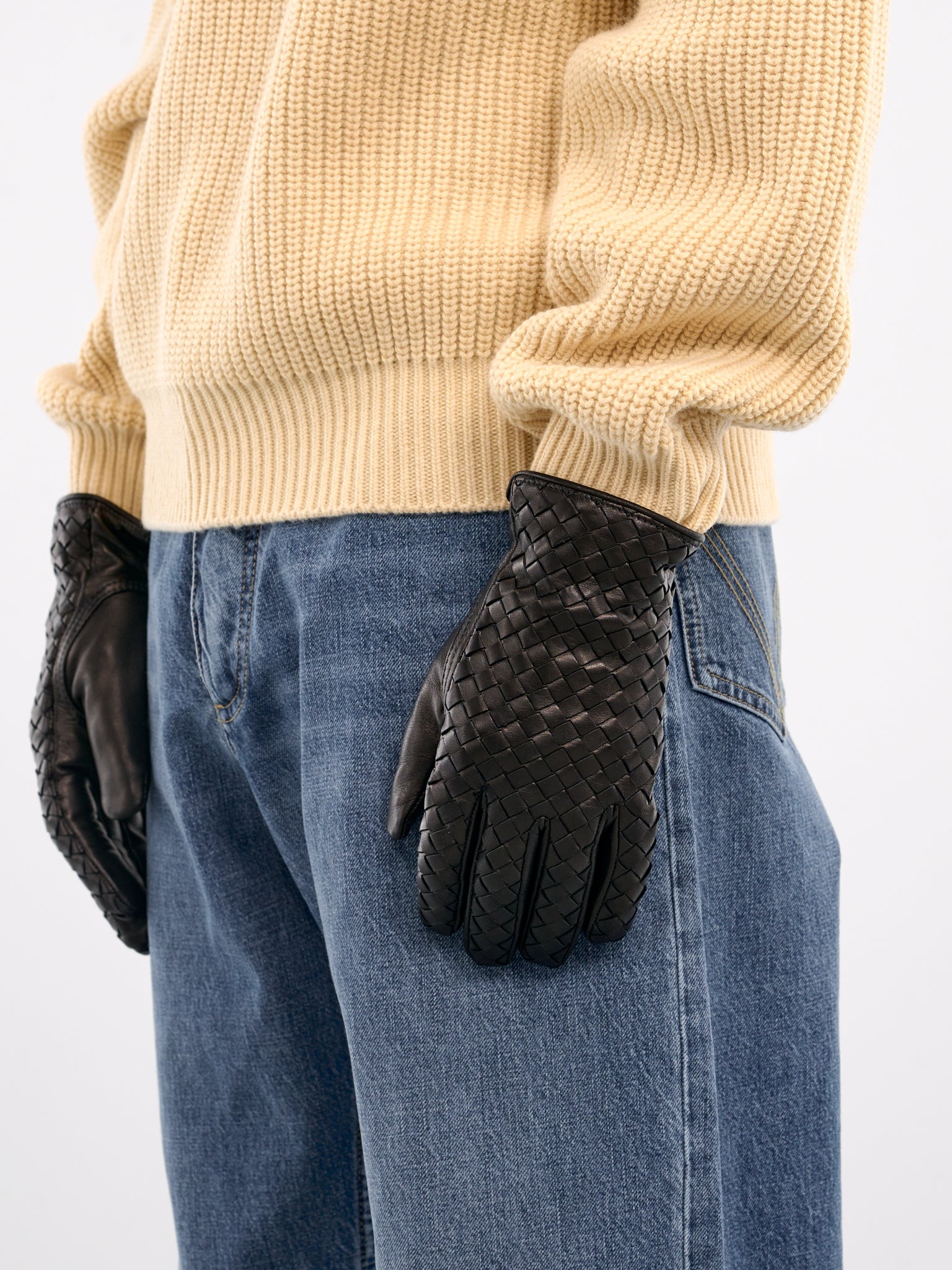 Intrecciato Leather Gloves - 4
