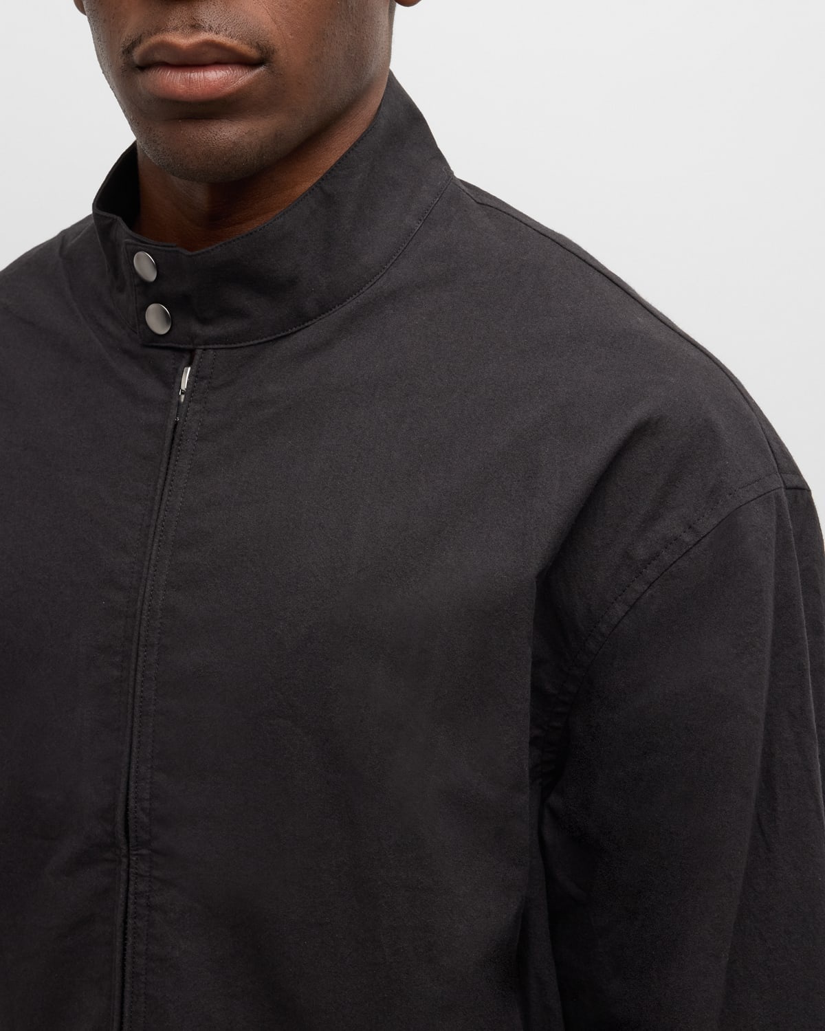 Men's Solid Harrington Jacket - 5