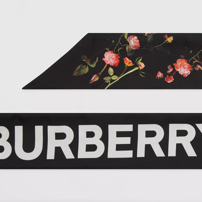 Burberry Montage Print Silk Skinny Scarf outlook