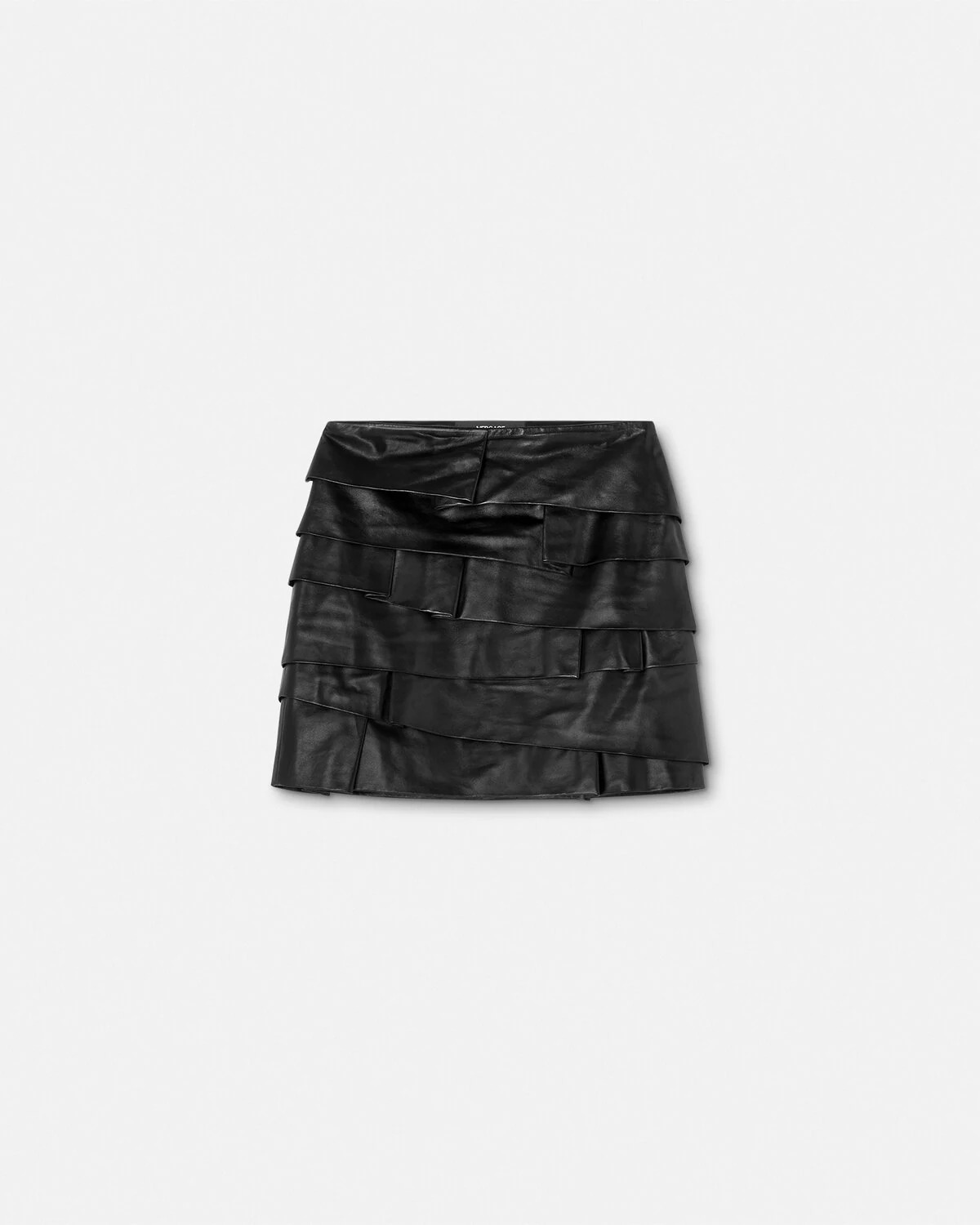 Fitted Leather Mini Skirt - 1