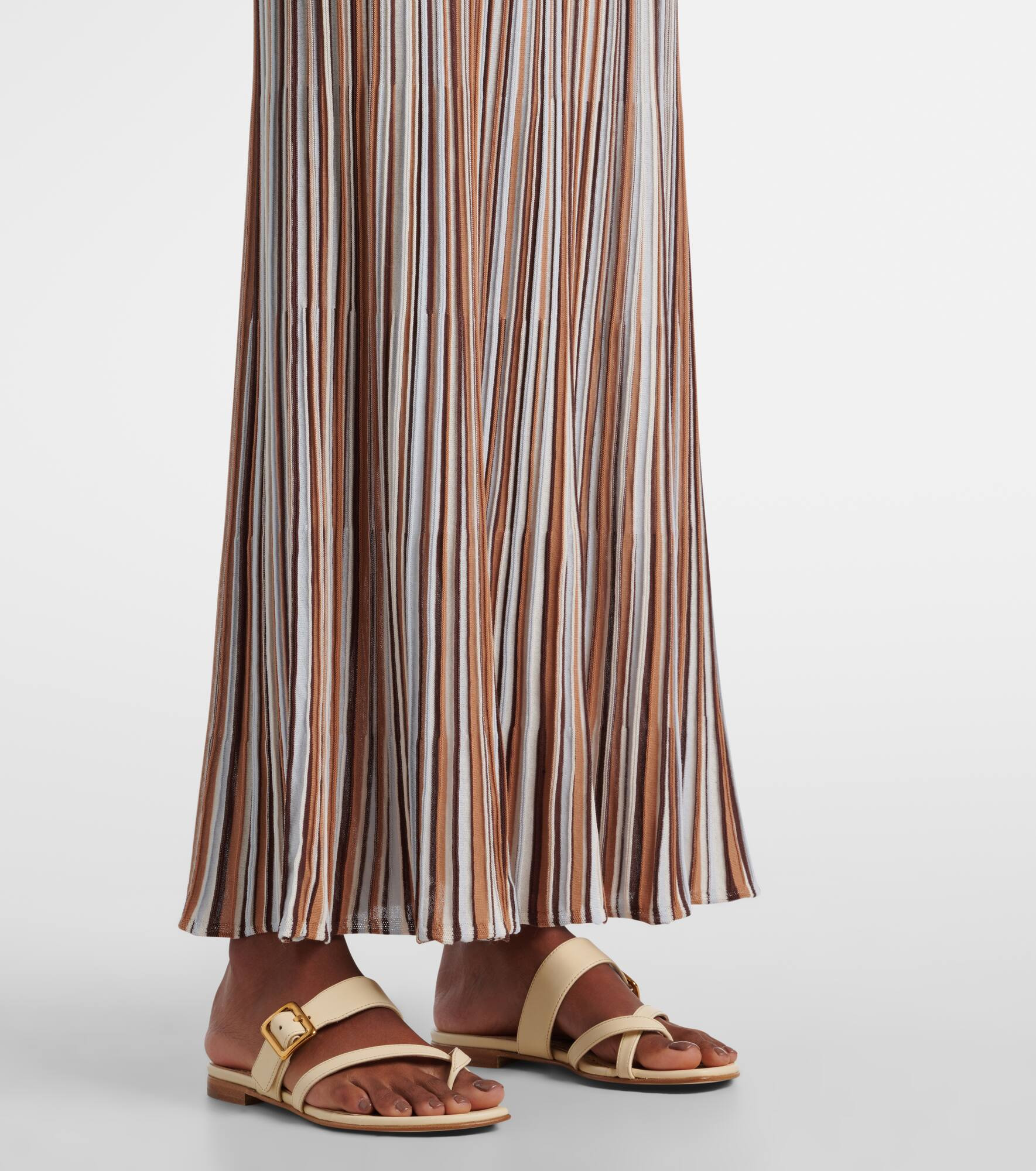 Citara striped cotton-blend maxi skirt - 5