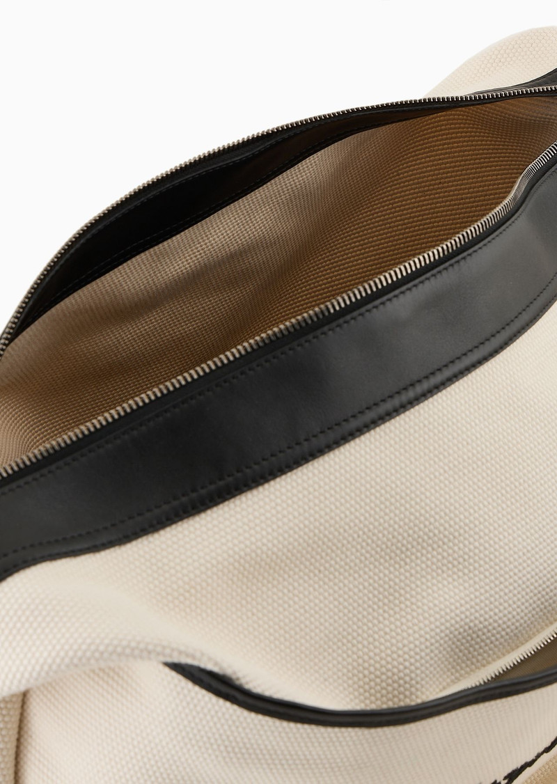 Canvas oversized crescent-shaped shoulder bag 4