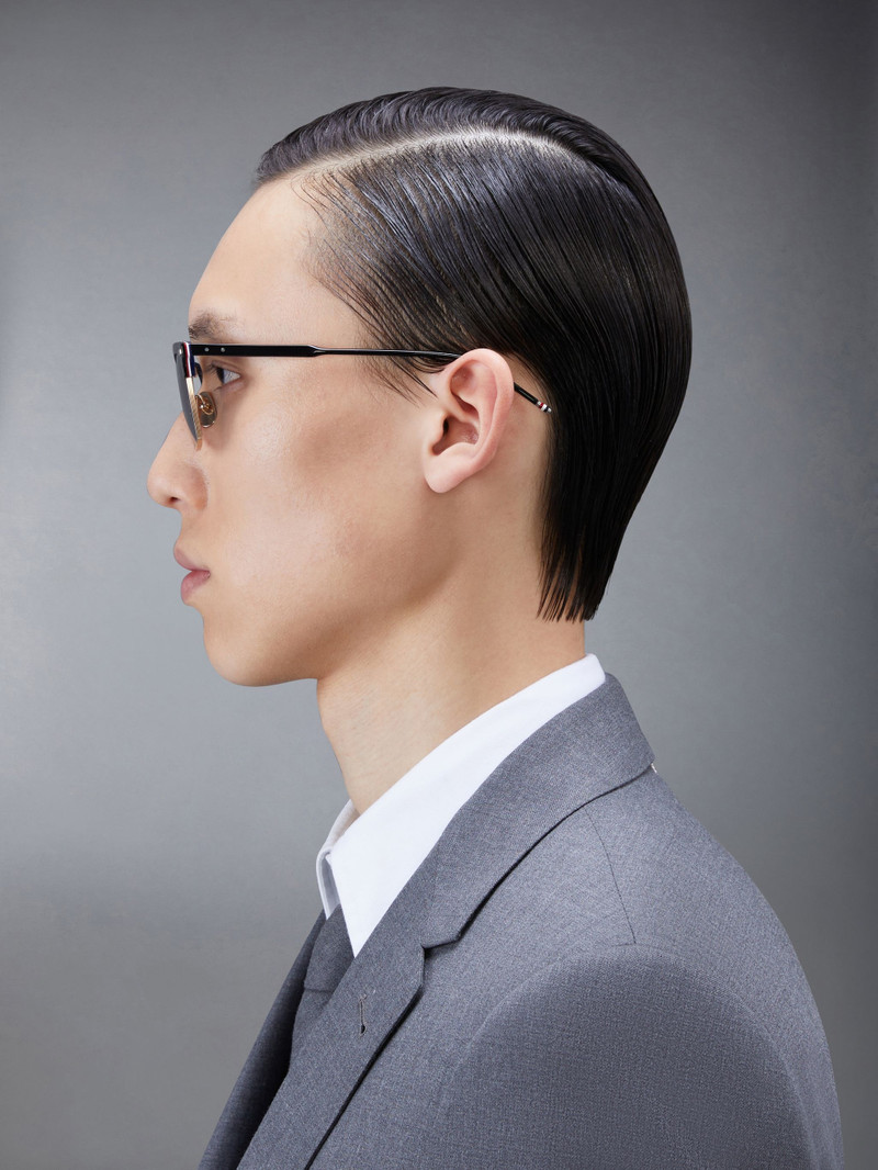 RECTANGULAR SUNGLASSES IN ACETATE AND TITANIUM 3