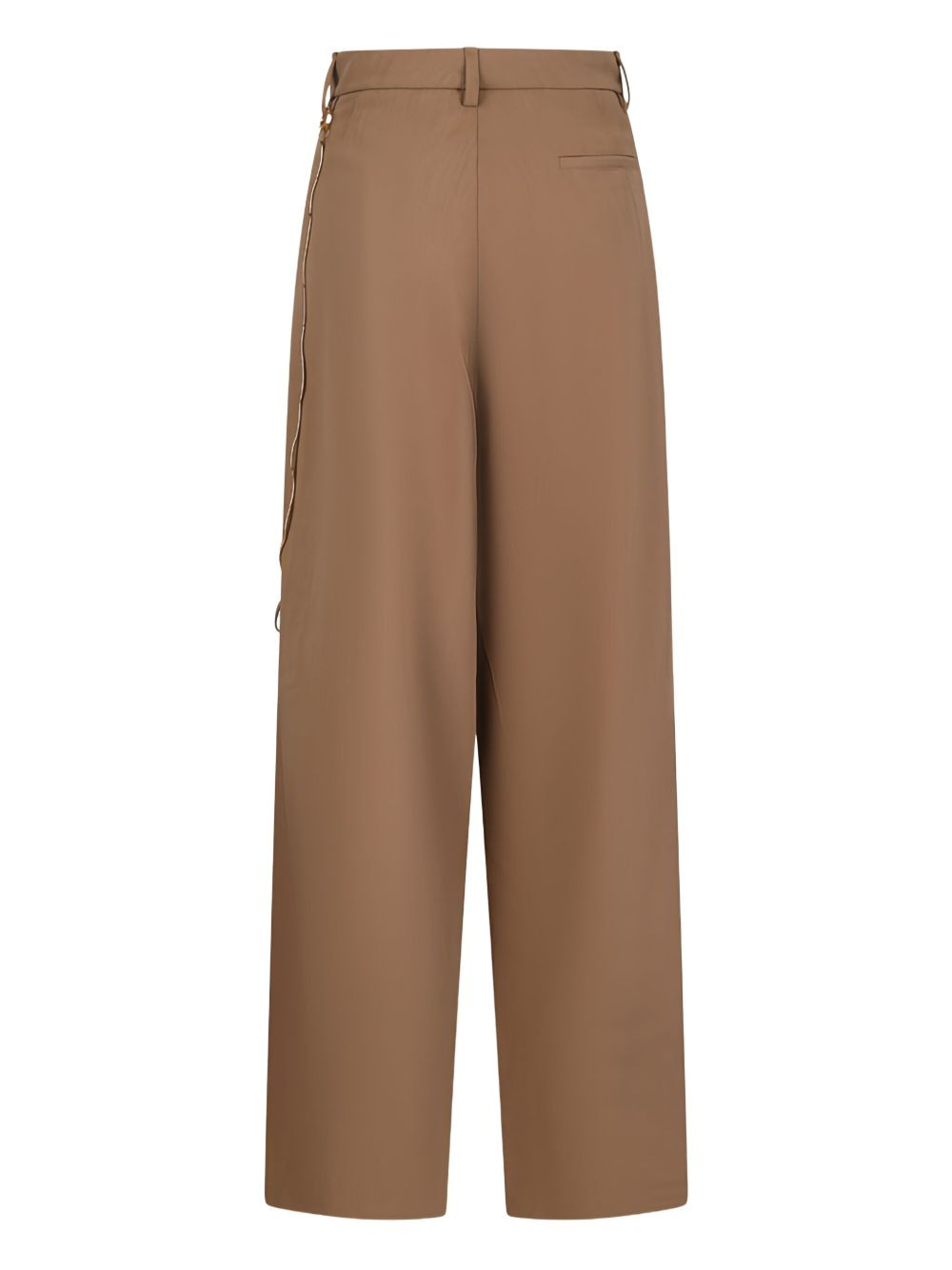chain-embellished pleated trousers - 2