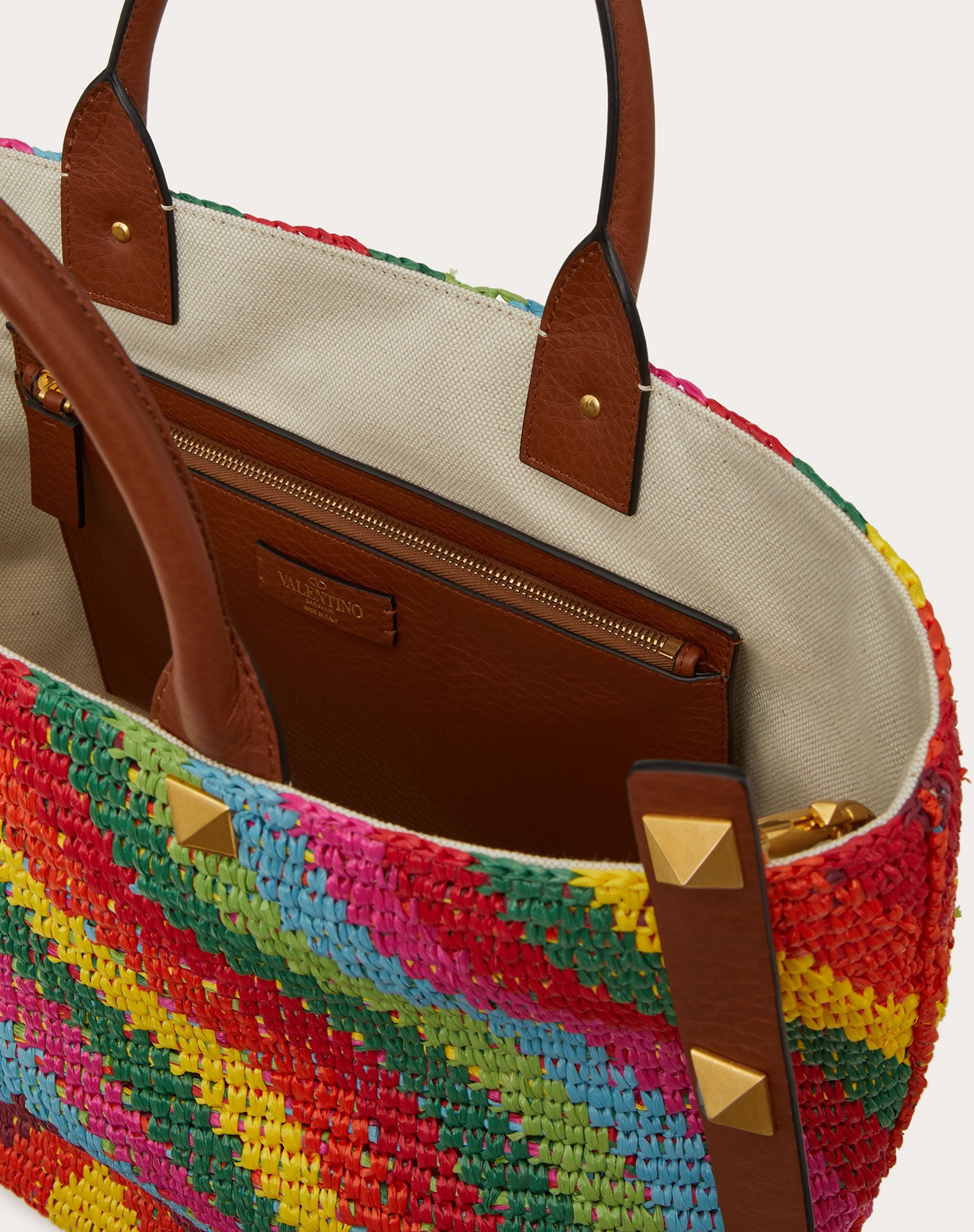 SUMMER TOTE IN MULTICOLORED RAFFIA - 4