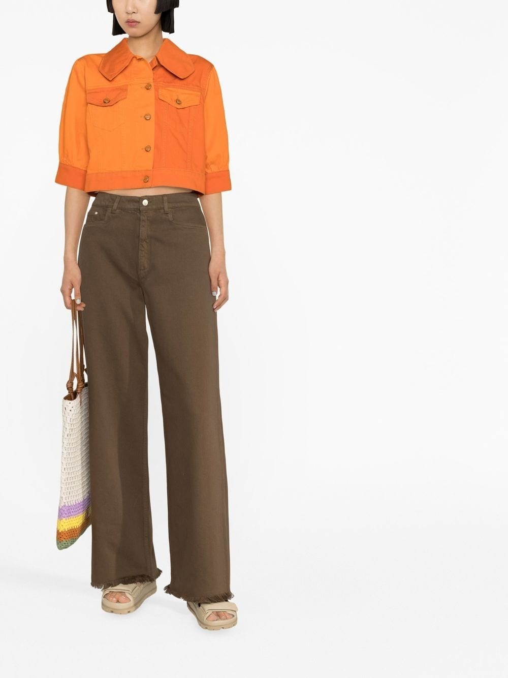 cropped short-sleeve jacket - 2