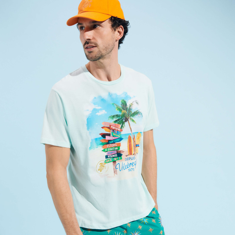 Cotton Men T-shirt Holidays Signpost 5