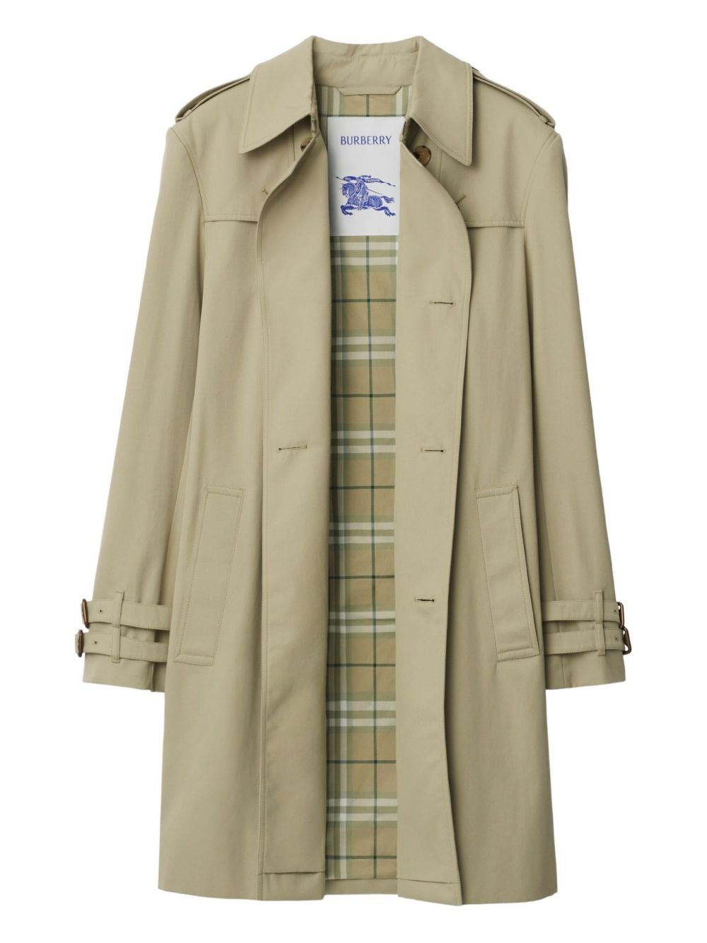 mid-length trench coat - 6