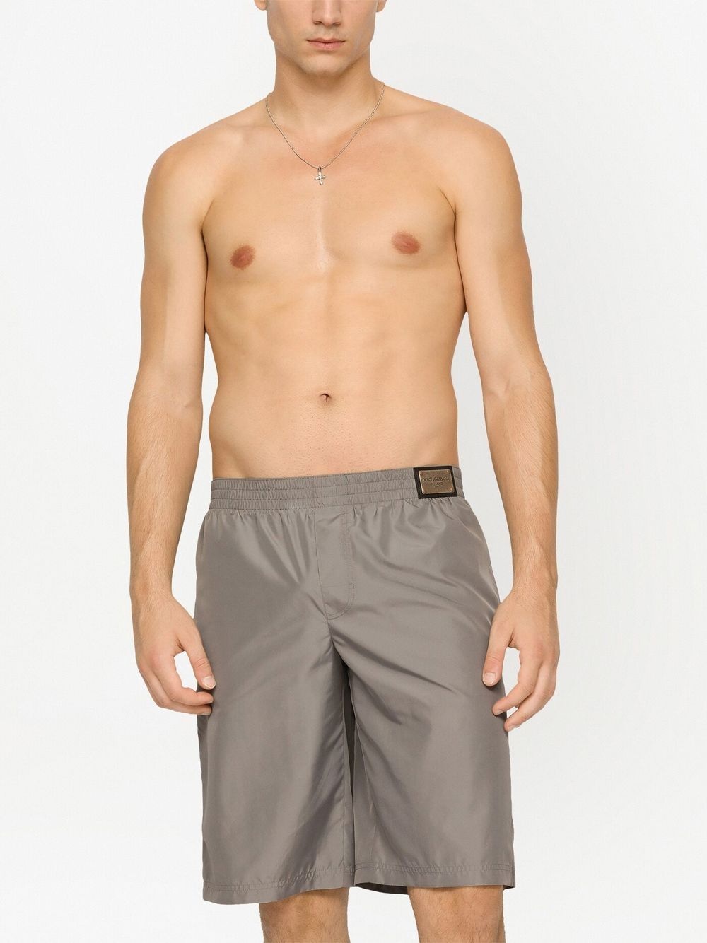 logo-patch detail swim shorts - 3