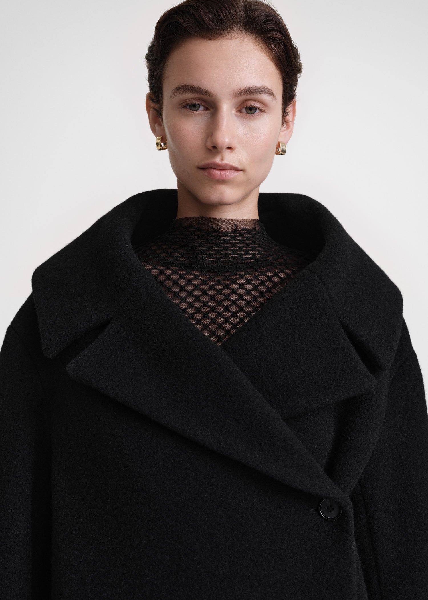 Felt wrap jacket black - 5