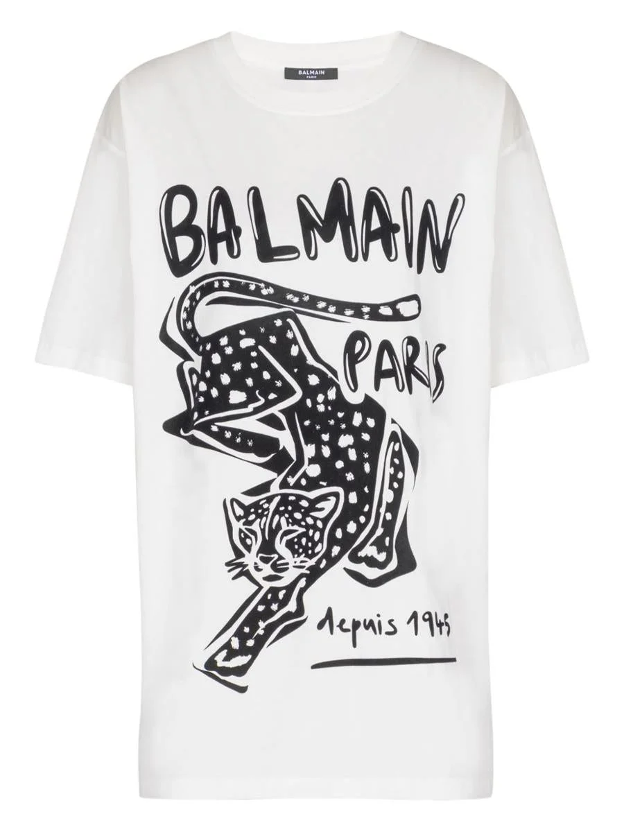 Balmain Leopard Print T-Shirt - 1
