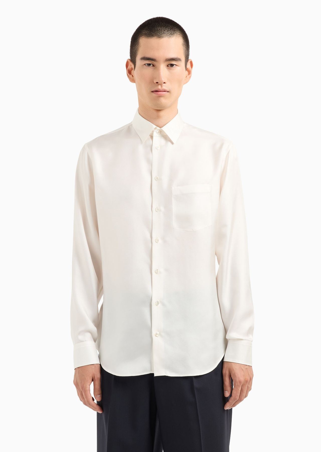 Slim-fit, silk-twill shirt - 2