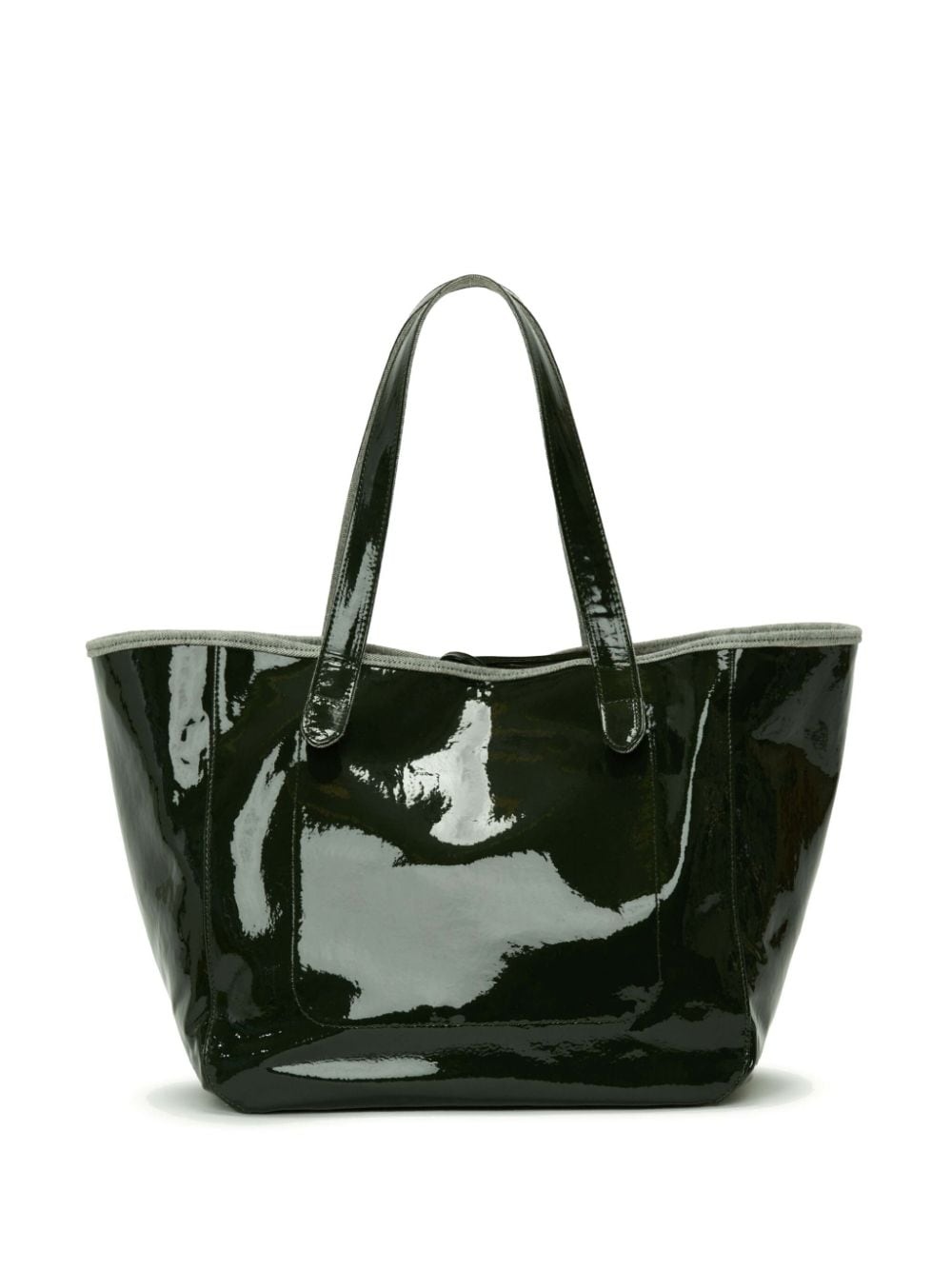 Belt coated-finish denim tote bag - 3