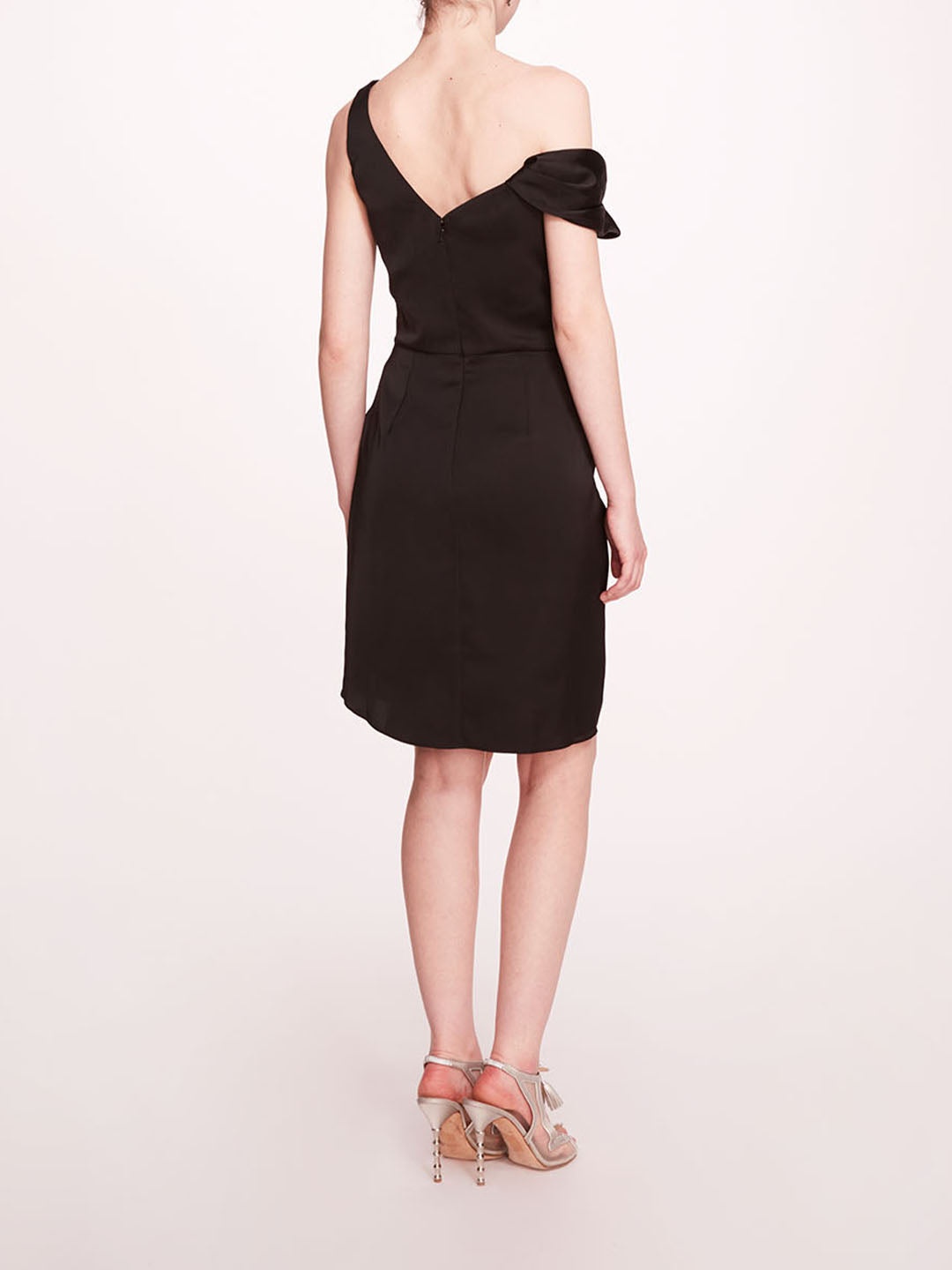ASYMMETRICAL SATIN MINI DRESS - 3