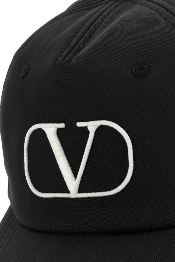 Black polyester blend baseball cap - 4