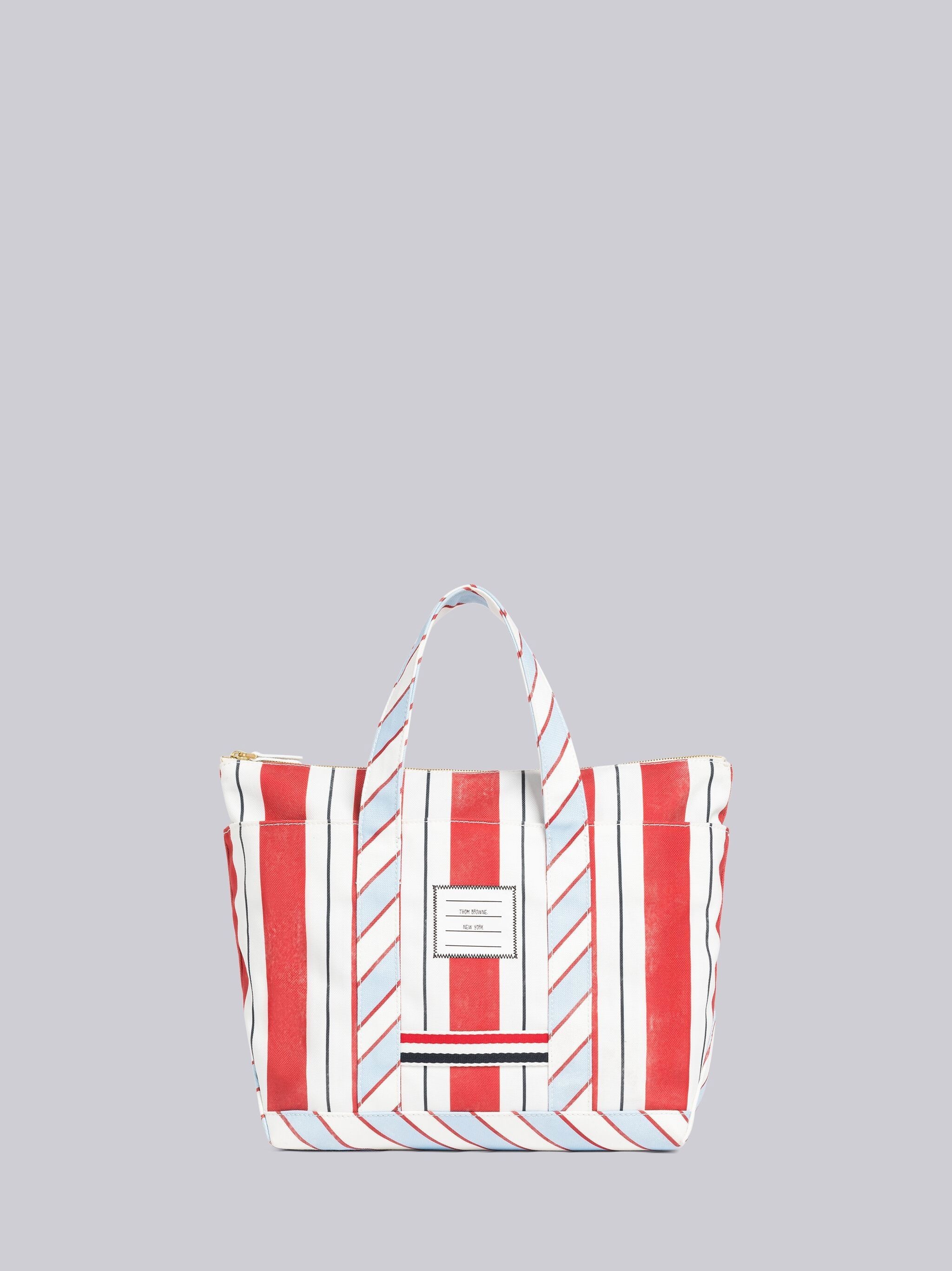 Washed Striped Canvas Small Tool Tote - 1