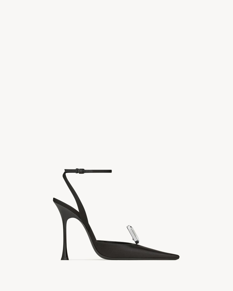 HARLOW PUMPS IN SATIN CREPE AND CRYSTALS - 1