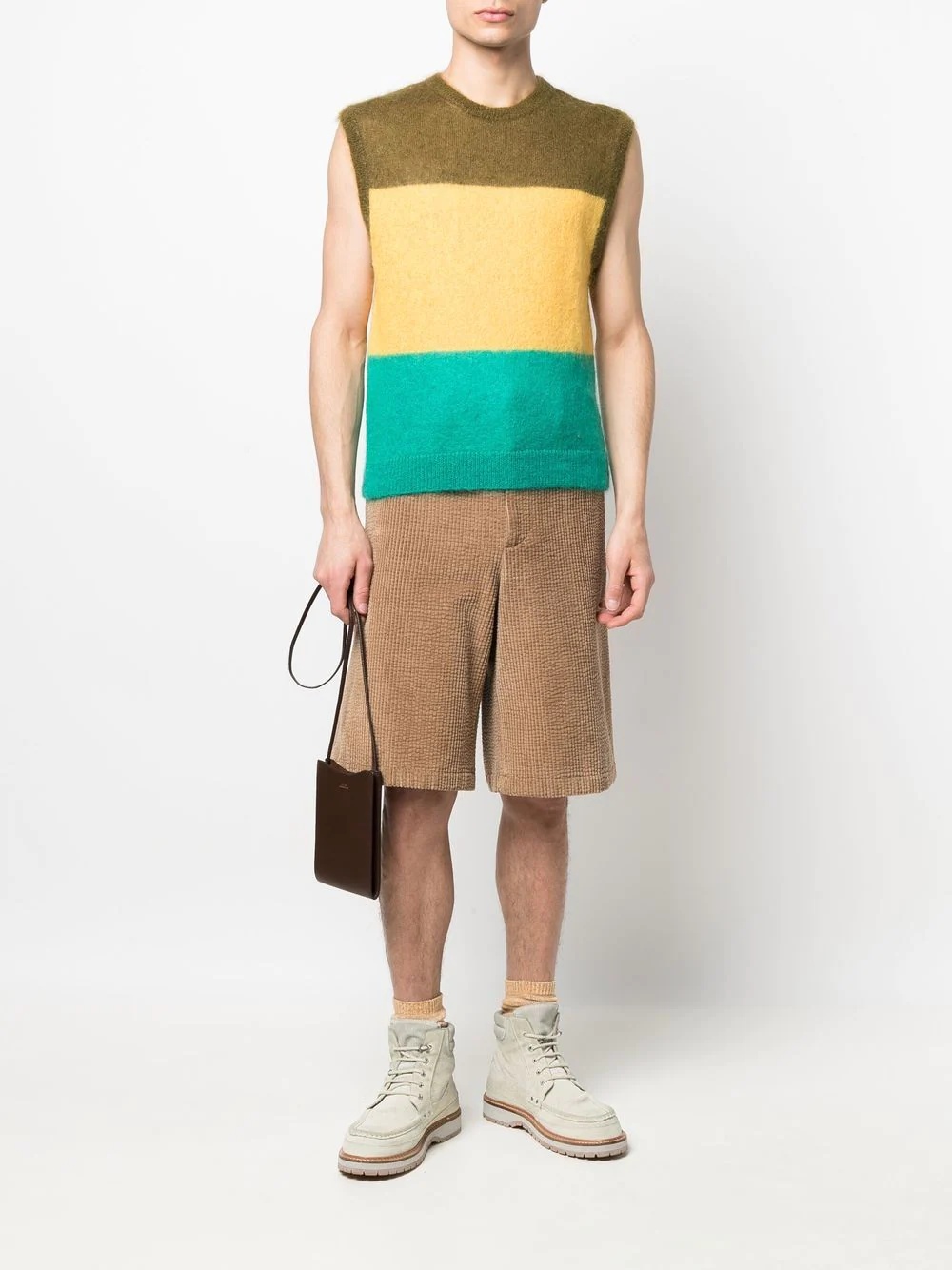 colour-block sleeveless jumper - 2