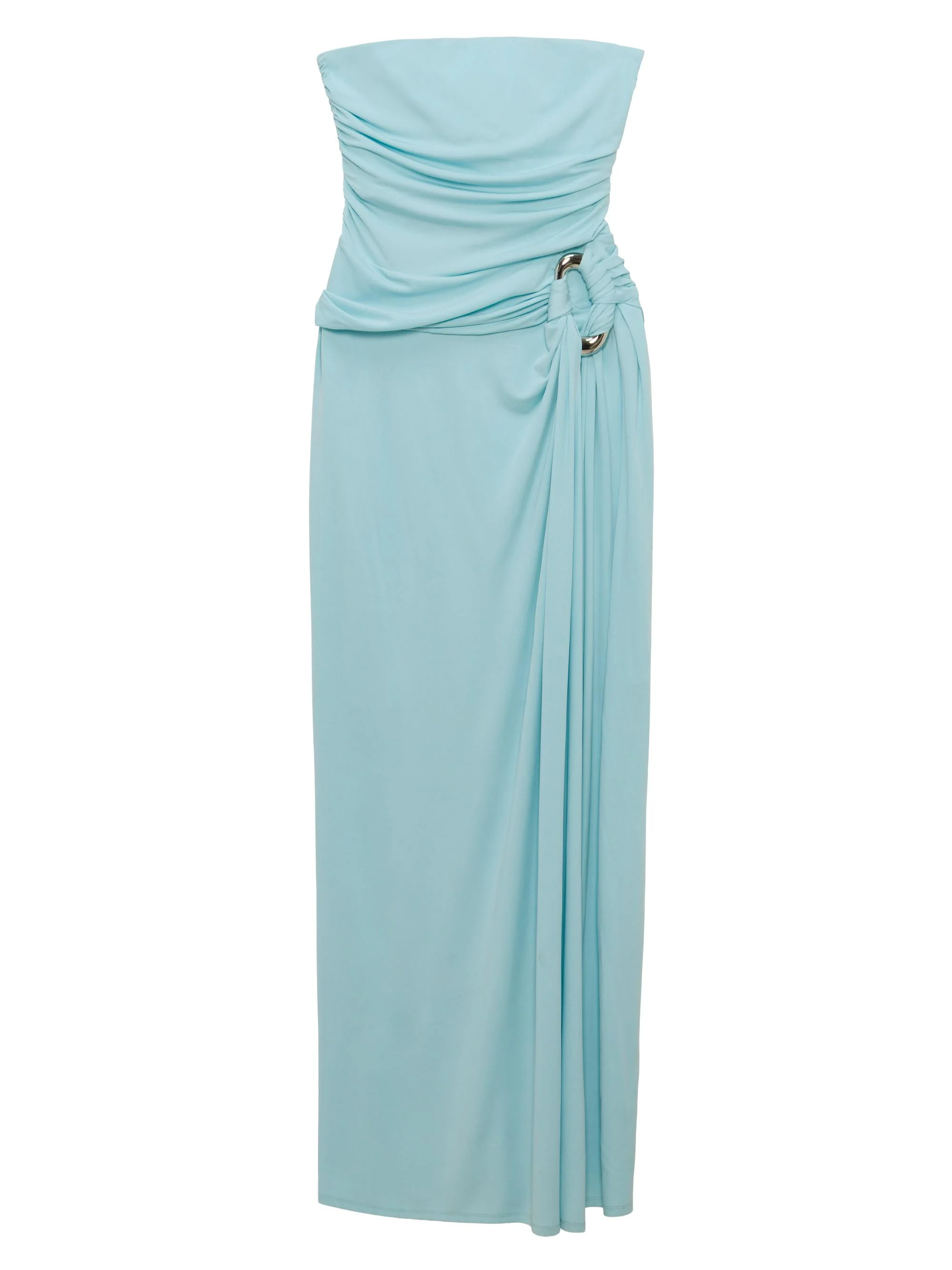 Women's Emma Ruched Bustier Gown - Pool - 1