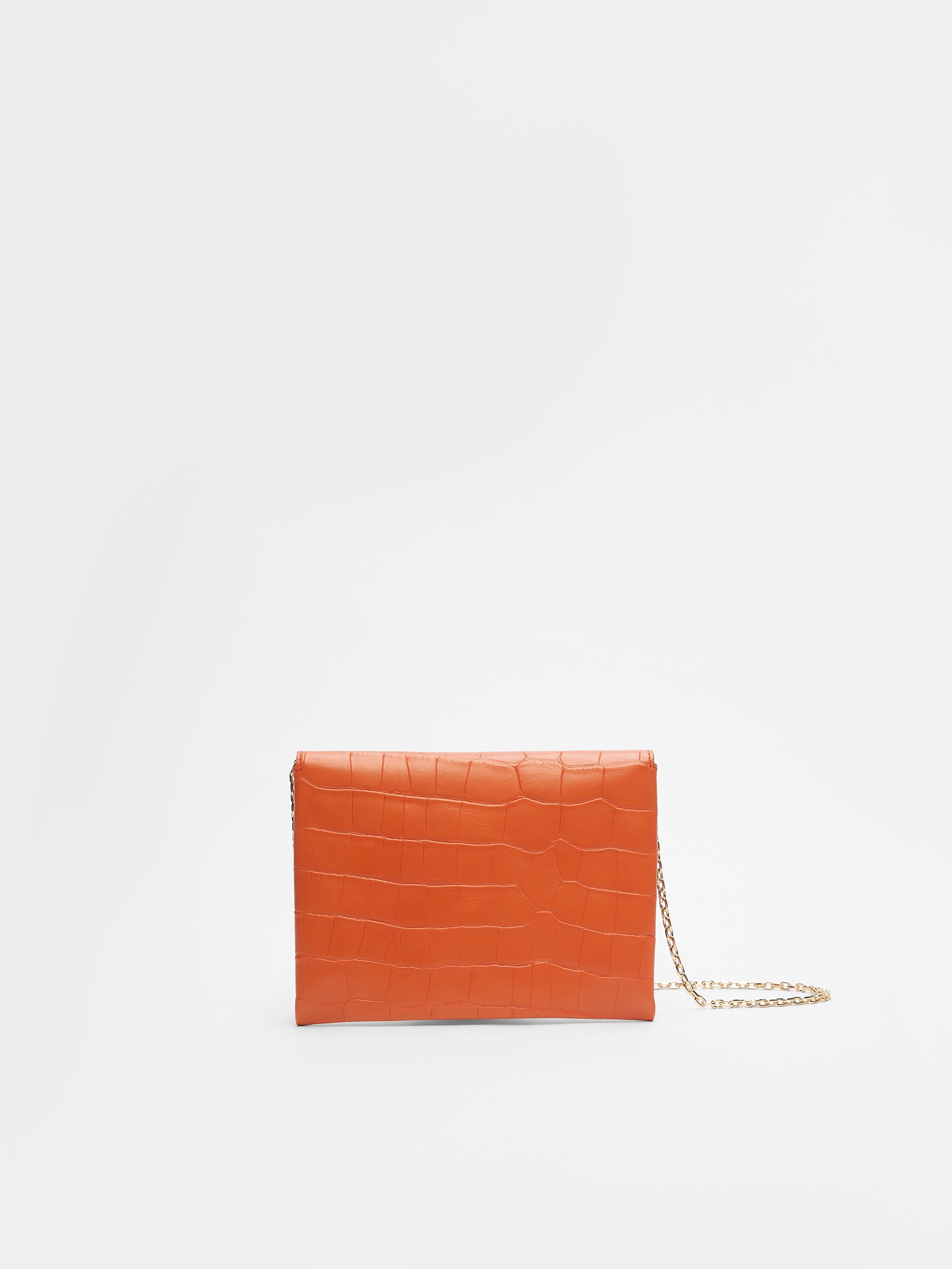 ENVELOP Crocodile-print leather clutch - 3