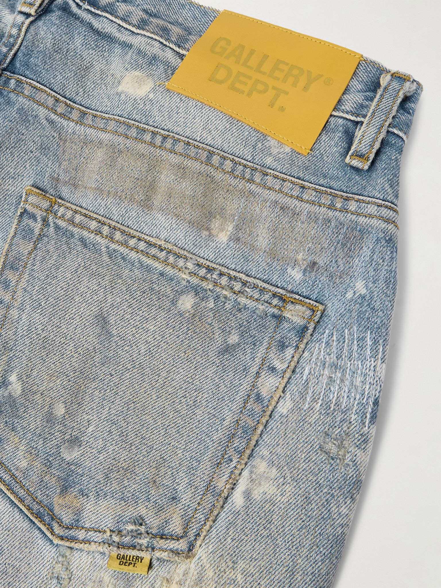 Greased 646 Straight-Leg Distressed Jeans Light denim - 5