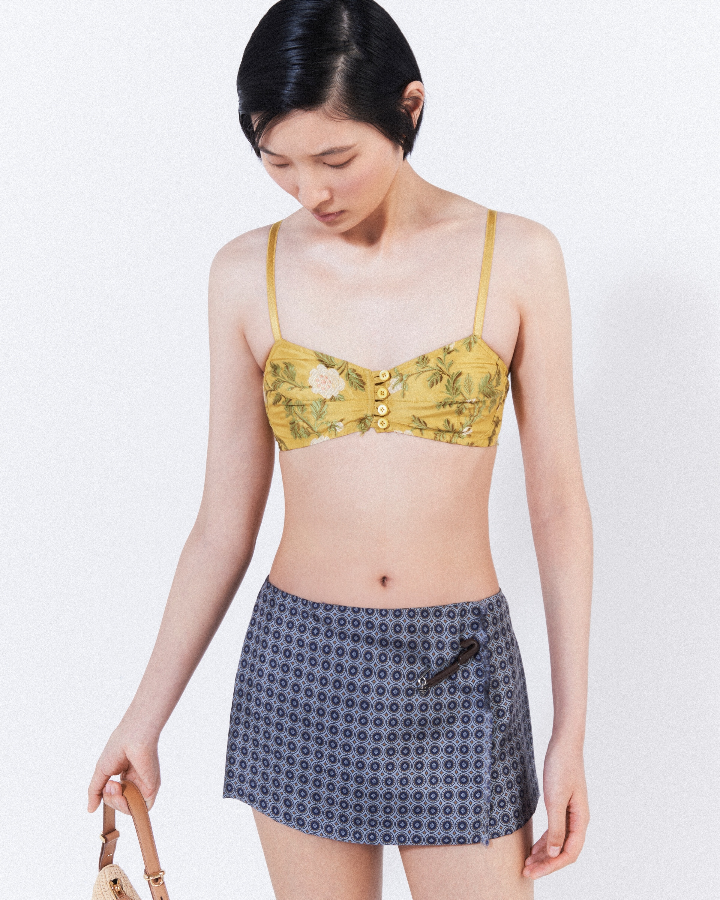 Floral print bralette top - 4
