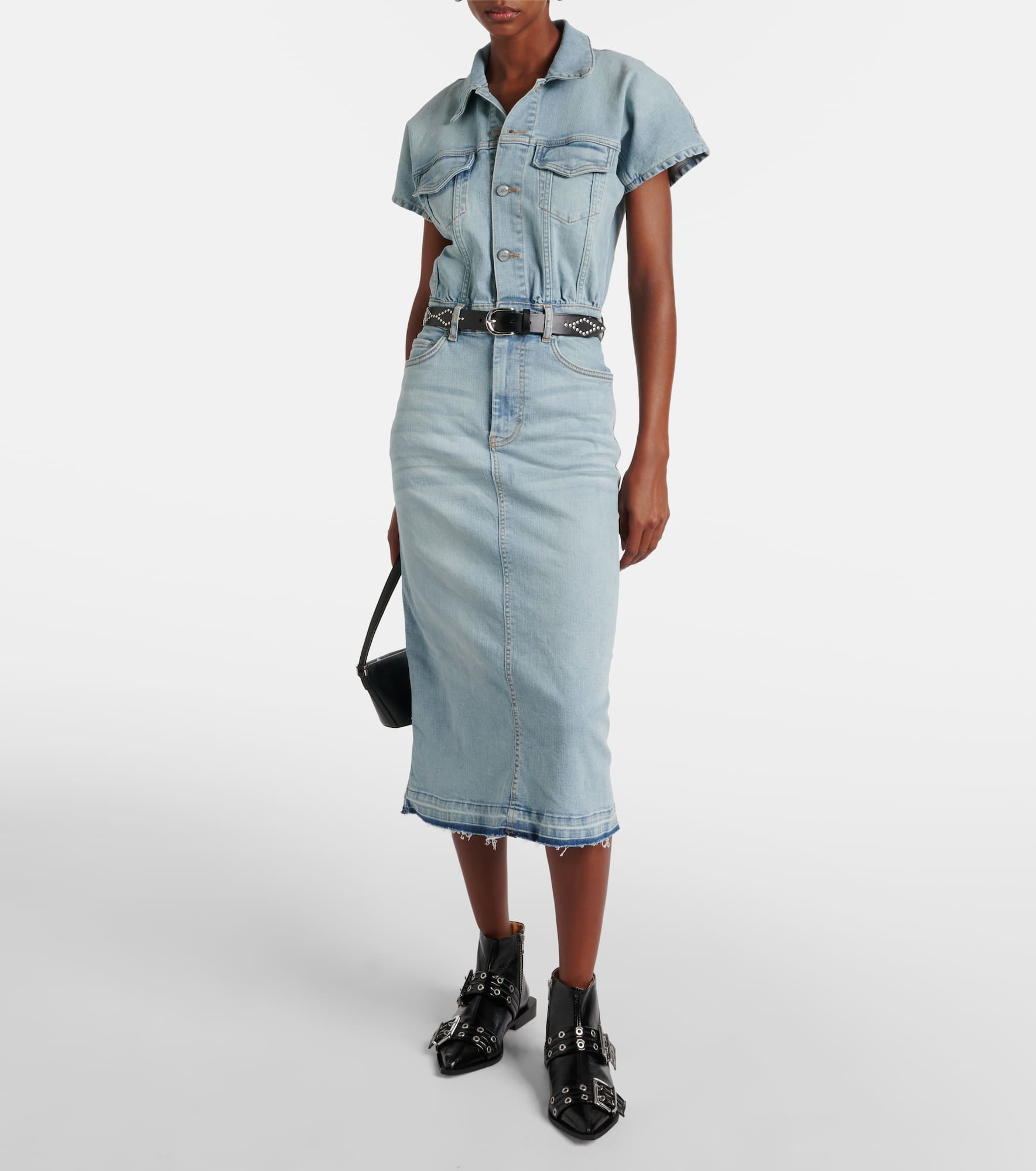 Denim midi dress - 2