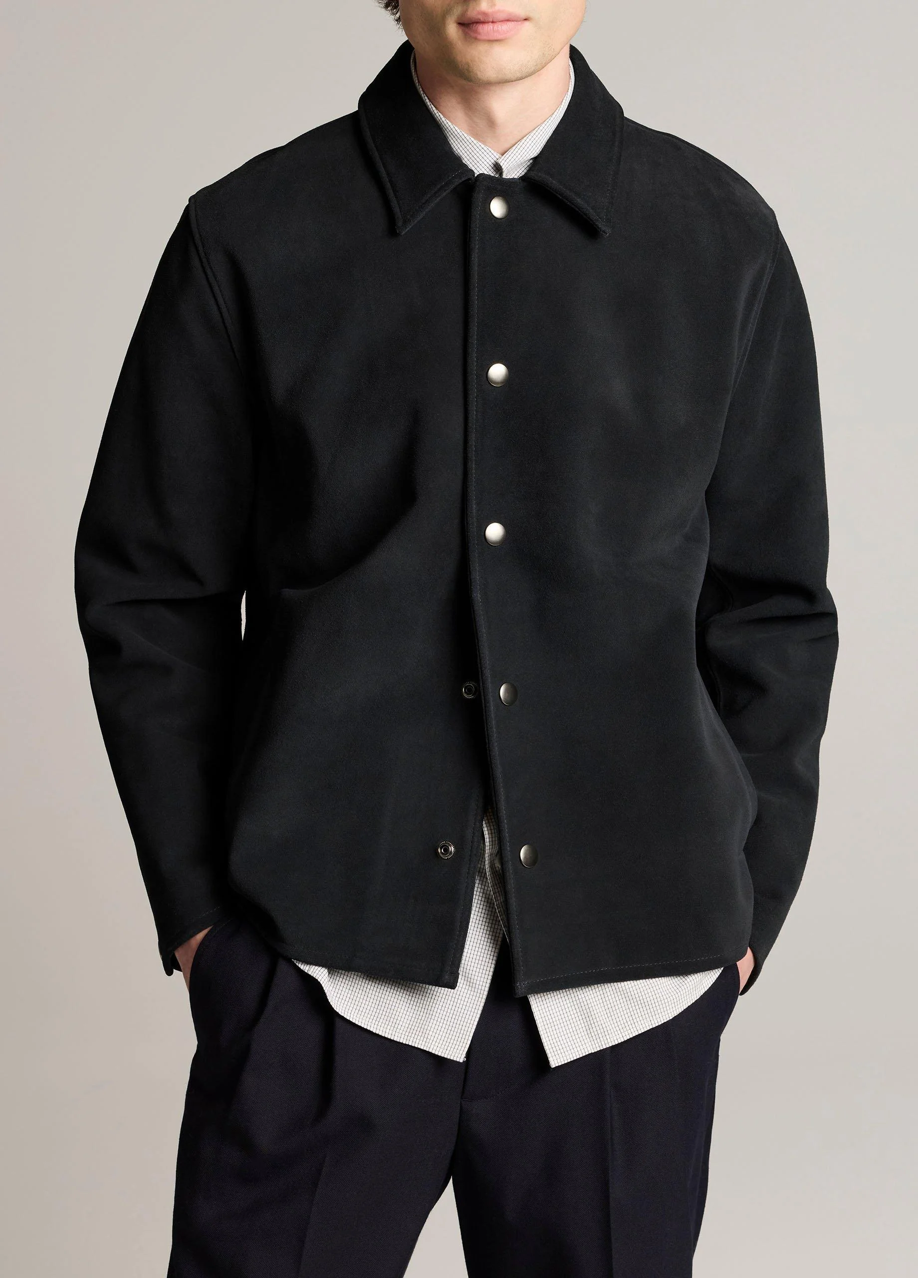 Split Suede Coaches Jacket - 1