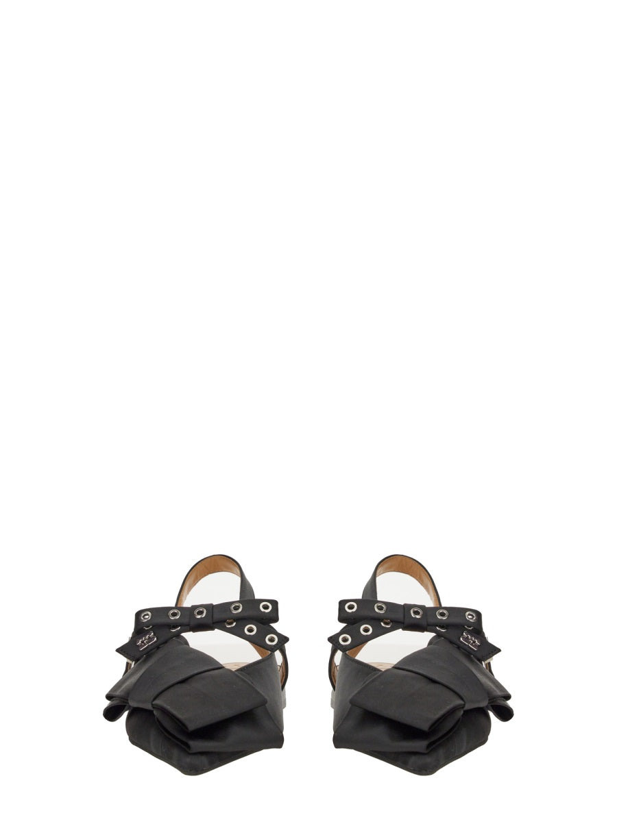 Ganni Women Satin Ballerina - 5