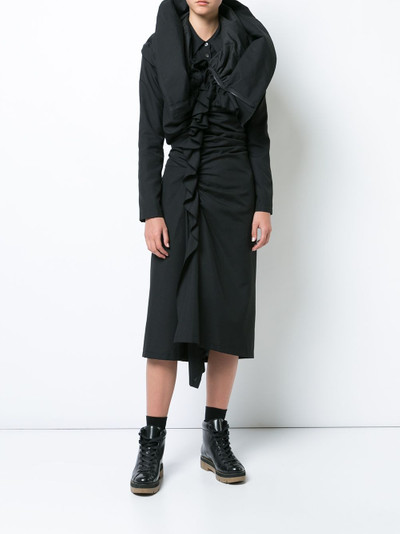Yohji Yamamoto gathered dress outlook