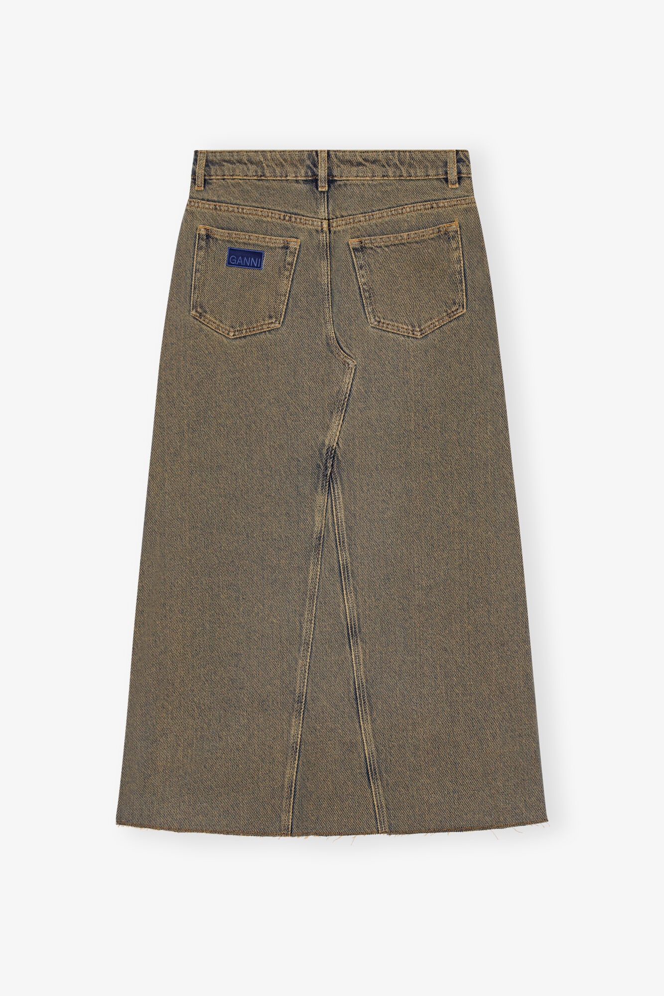 OVERDYED HEAVY DENIM MAXI SKIRT - 5
