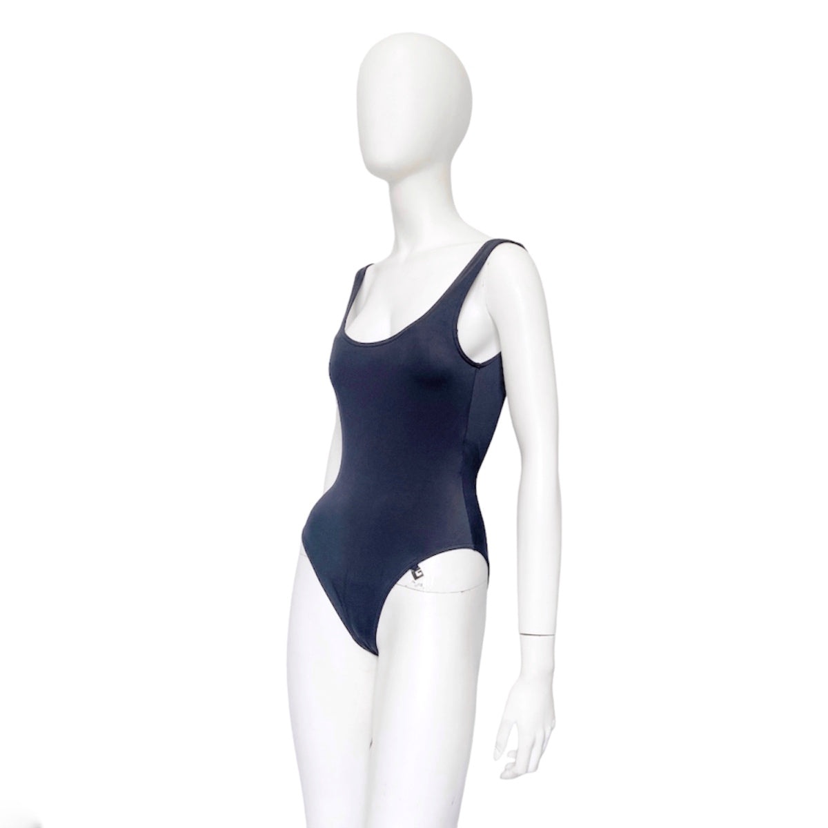 BWNT Gucci Spring 1999 Tom Ford Plunging Backless Navy One-Piece Swimsuit - 2