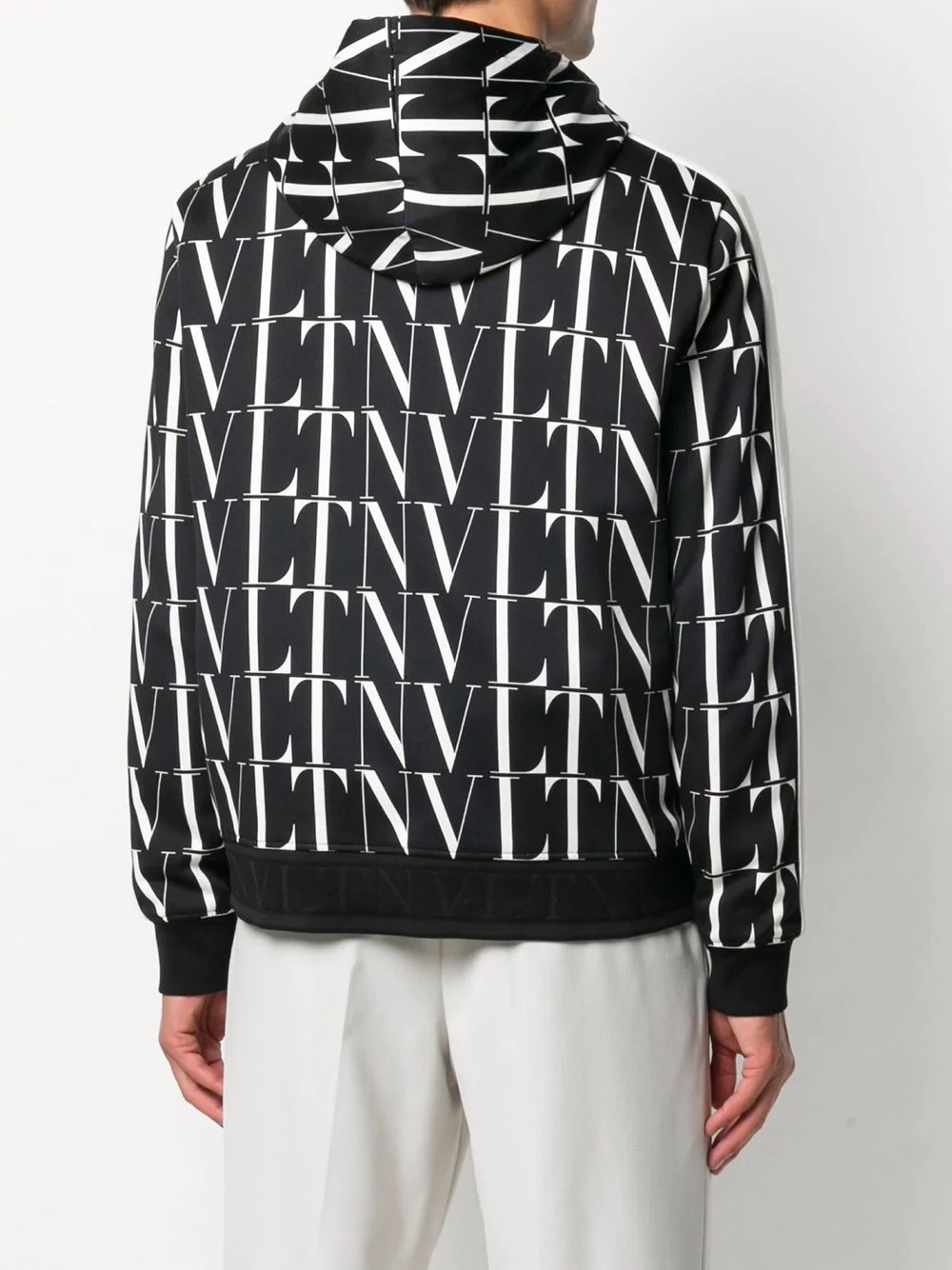 VLTN-print hooded jacket - 4