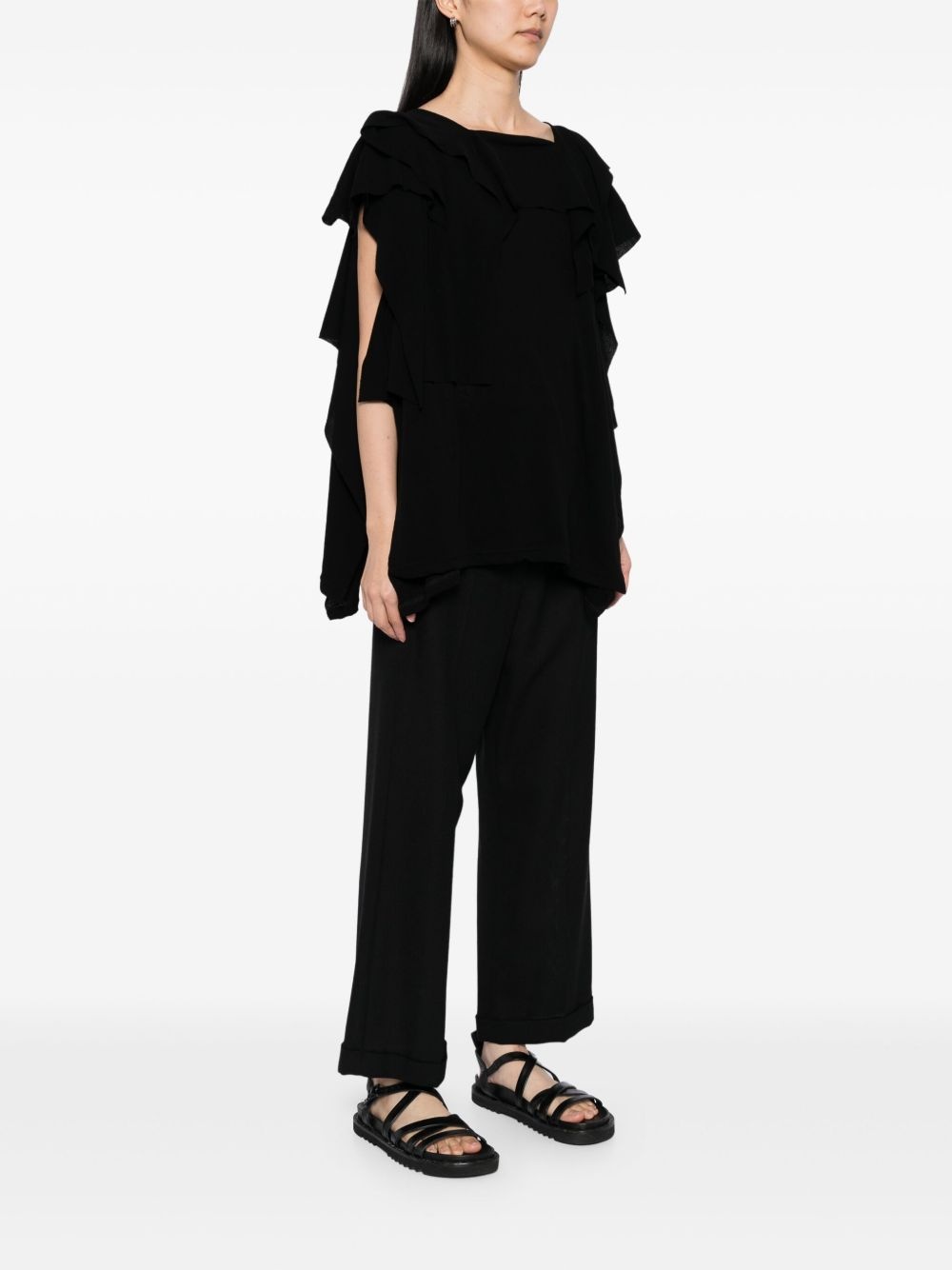 draped twisted vest - 3
