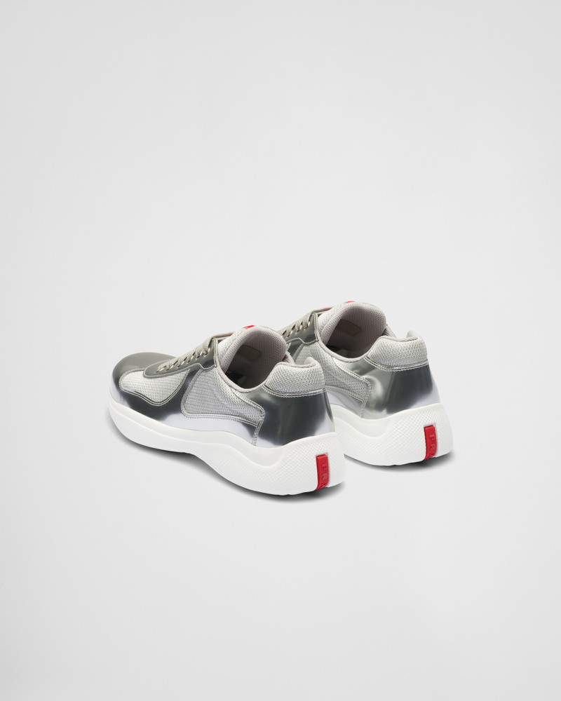 Prada America's Cup metallic leather and bike fabric sneakers 5