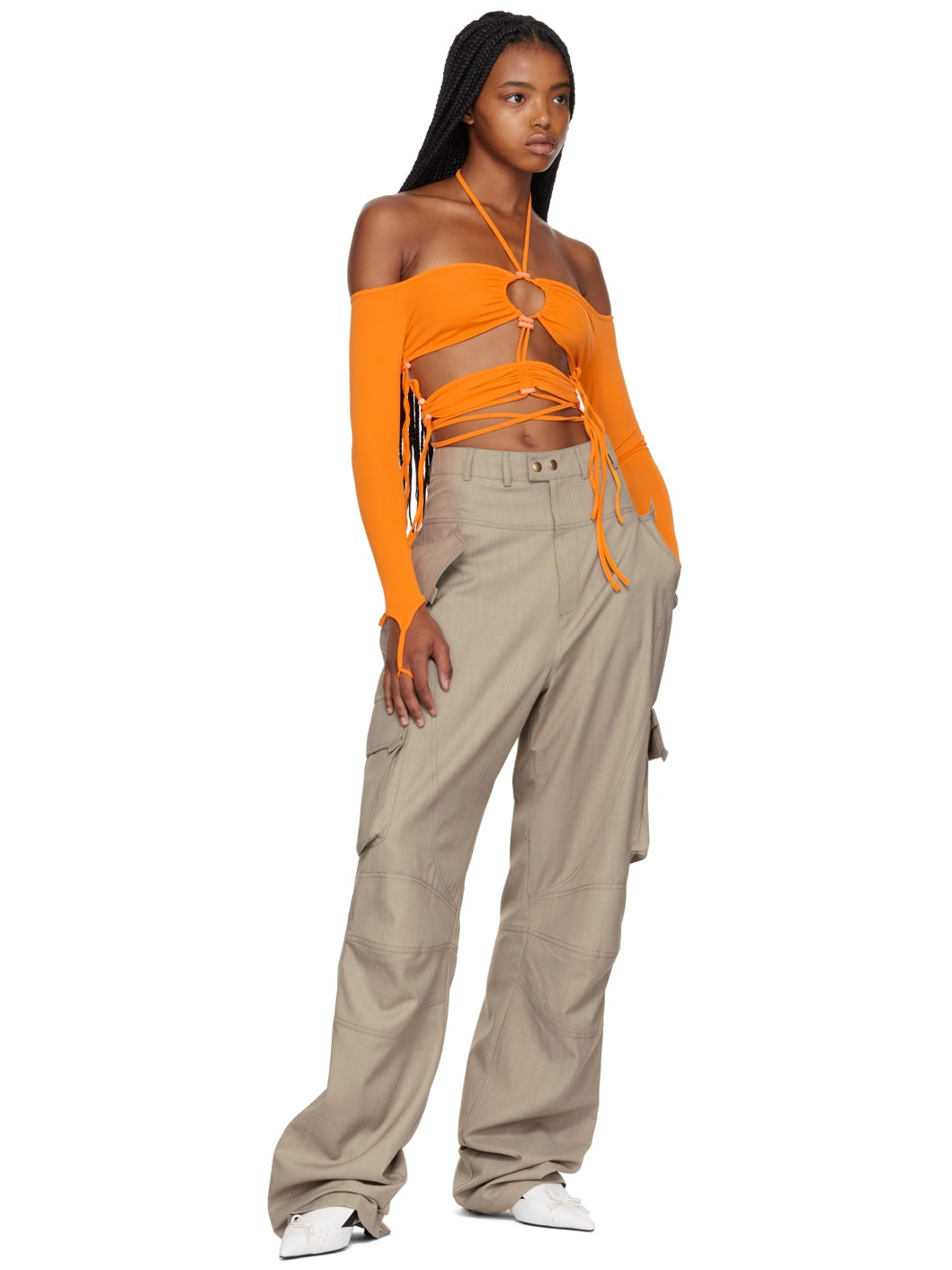 Orange Angele Long Sleeve T-Shirt - 4