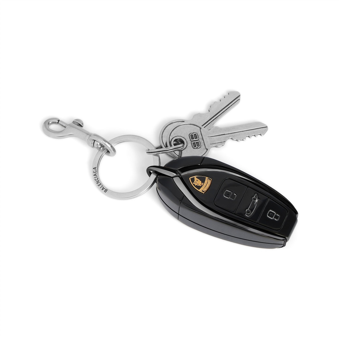 Men's Balenciaga | Automobili Lamborghini Car Key Charm in Silver/black - 4