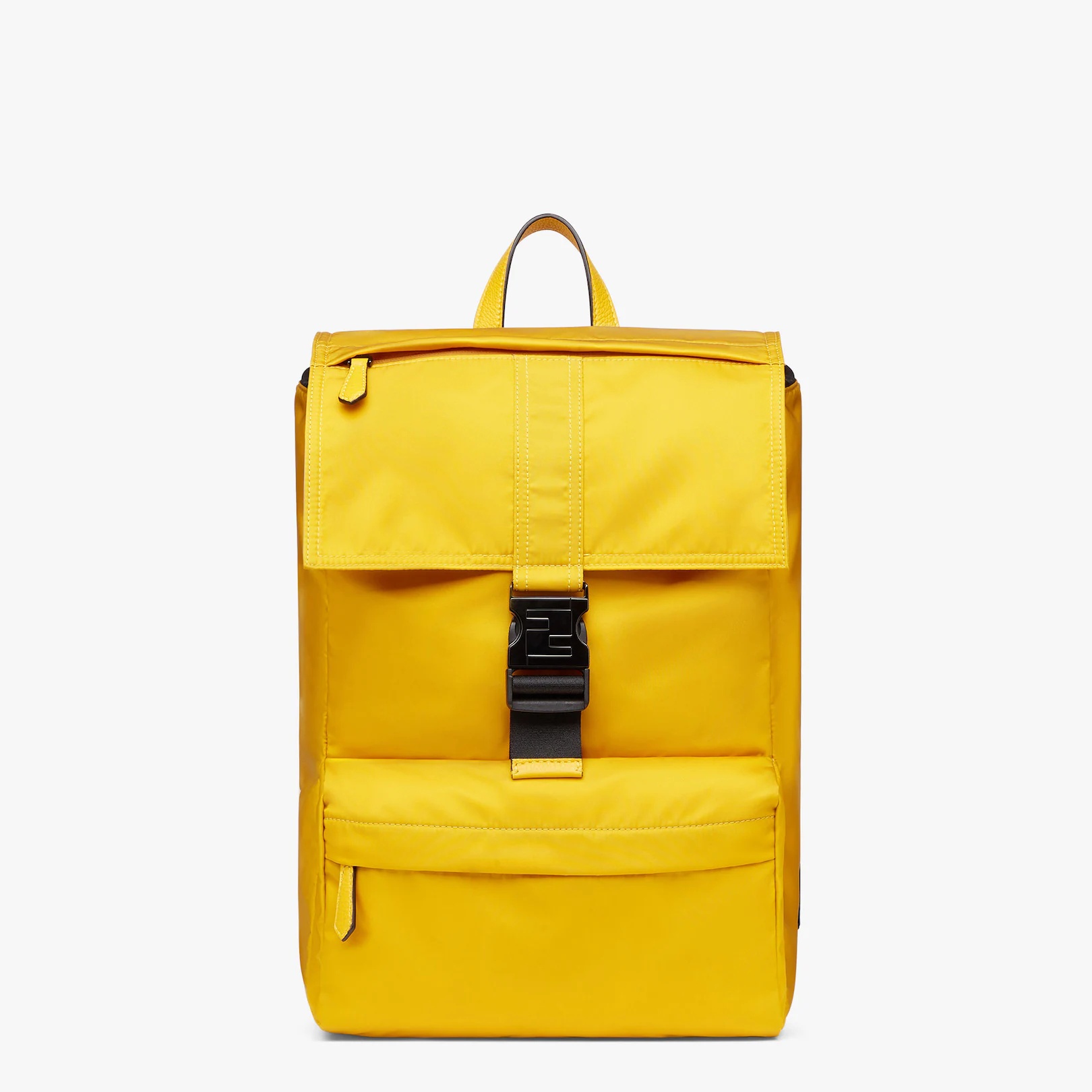 Yellow nylon backpack - 1