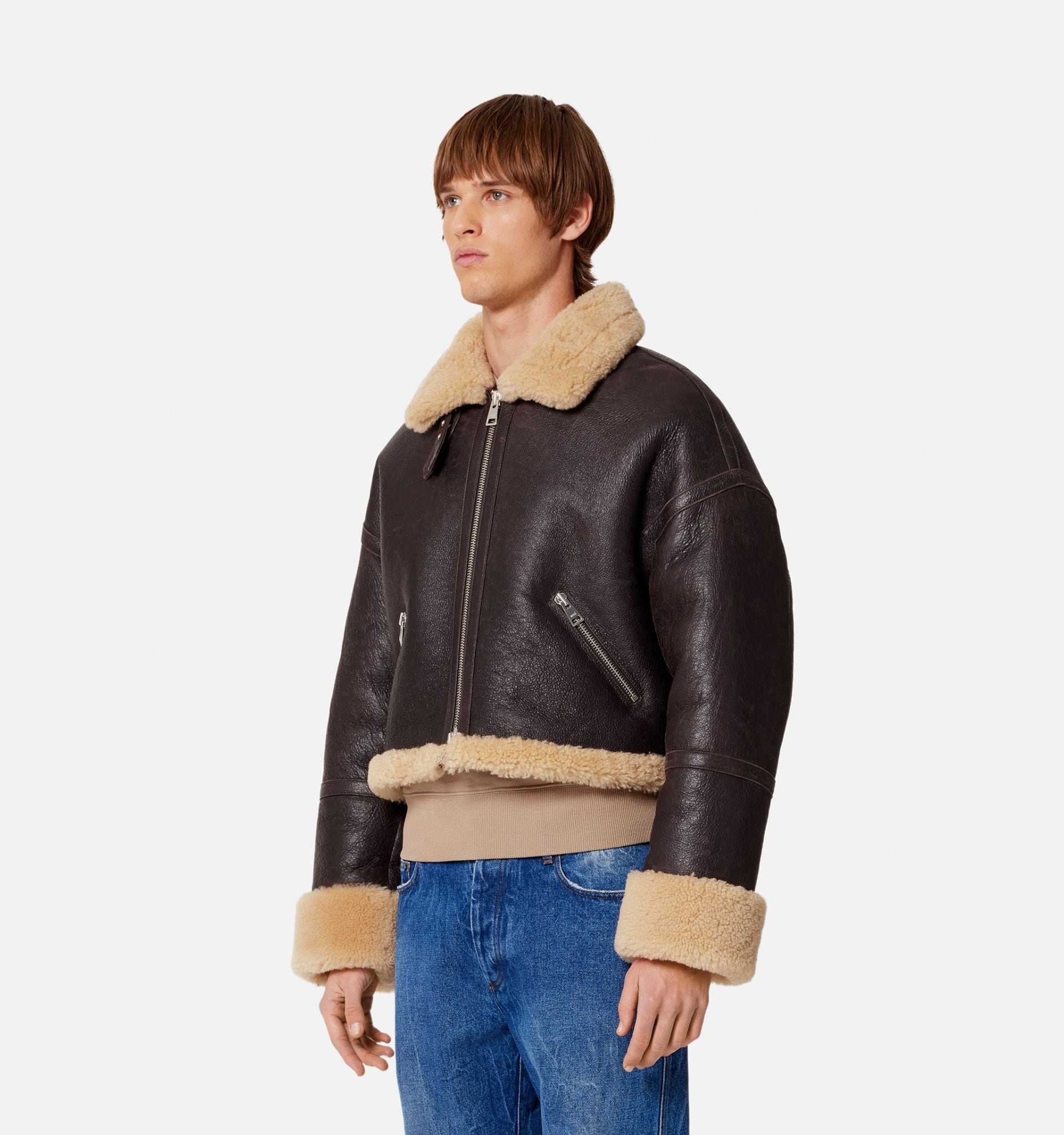 Shearling Short Jacket - 4