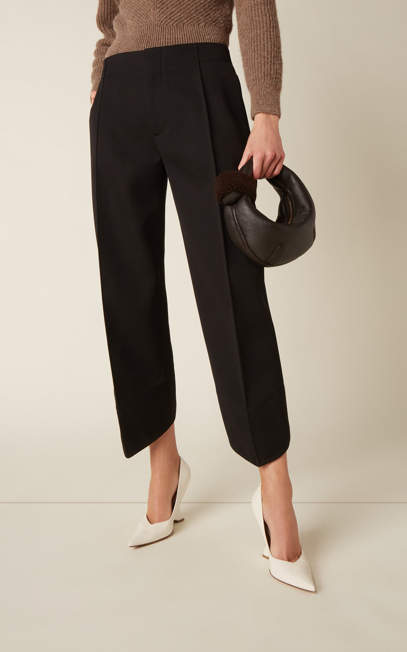 Cropped Wool Pants black - 3