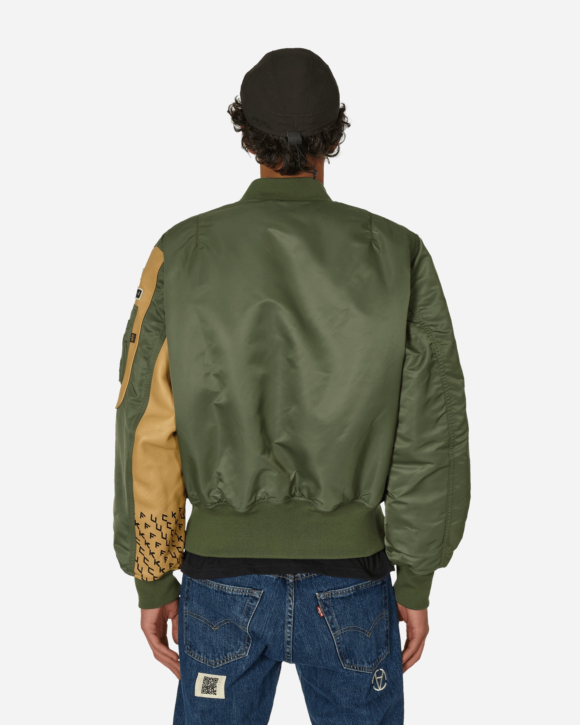 UNDERCOVER fragment design x Alpha Industries Nylon MA-1 Jacket Khaki |  slamjam | REVERSIBLE