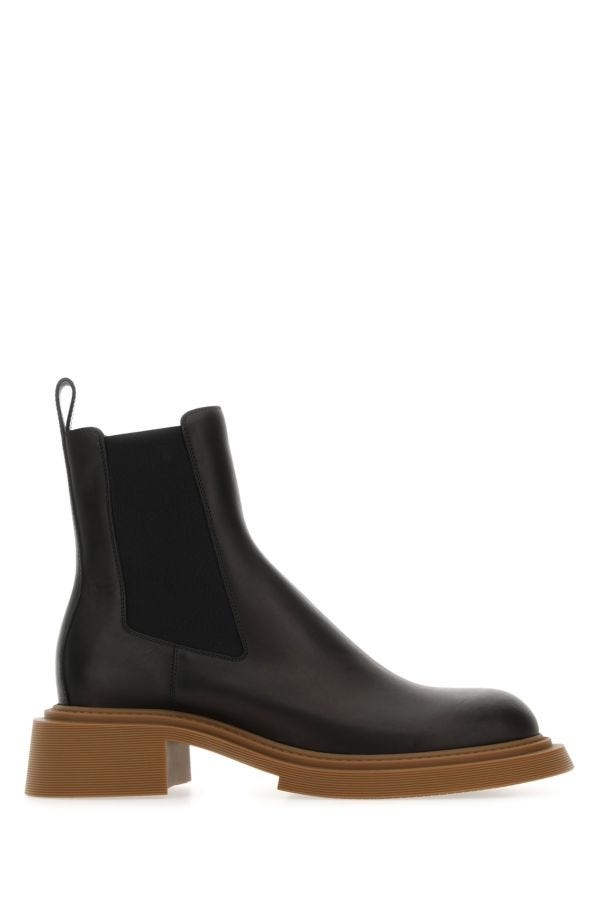 Loewe Man Black Leather Chelsea Ankle Boots - 1