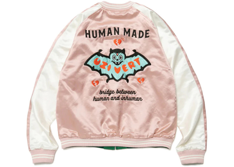 Human Made Human Made Uzi Made Yokosuka Reversible Jacket Pink Green outlook