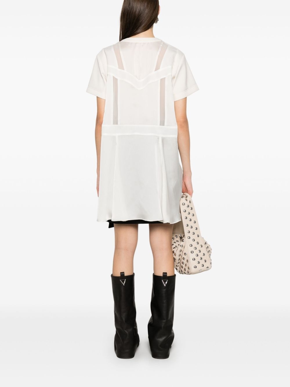 contrast-panel T-shirt - 2