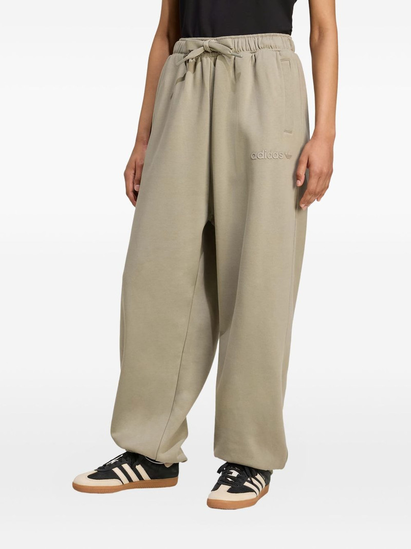 adidas tie-waist embroidered track pants outlook