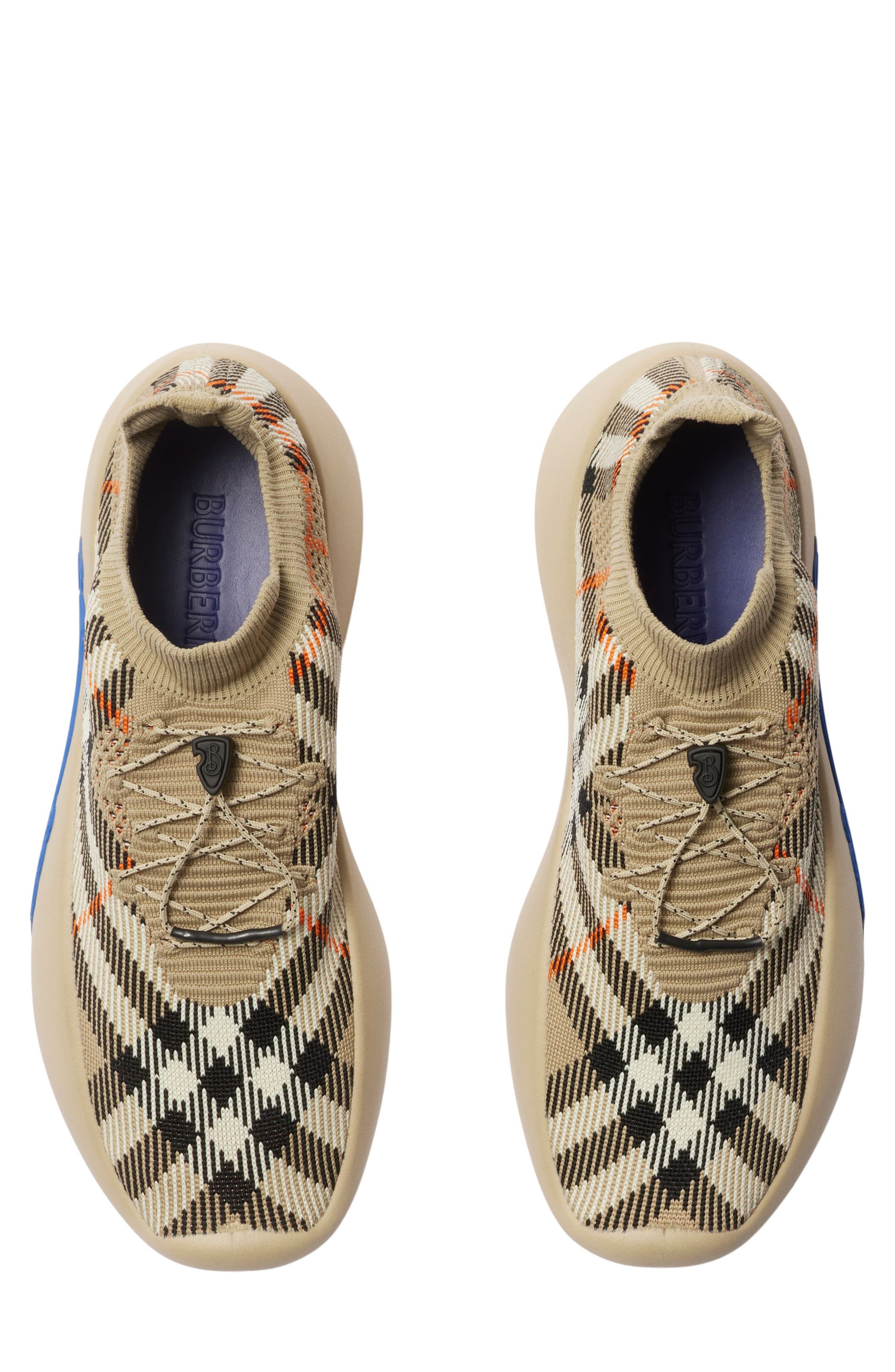 burberry Neptune Check Knit Sneaker in Sand Ip Check at Nordstrom - 3